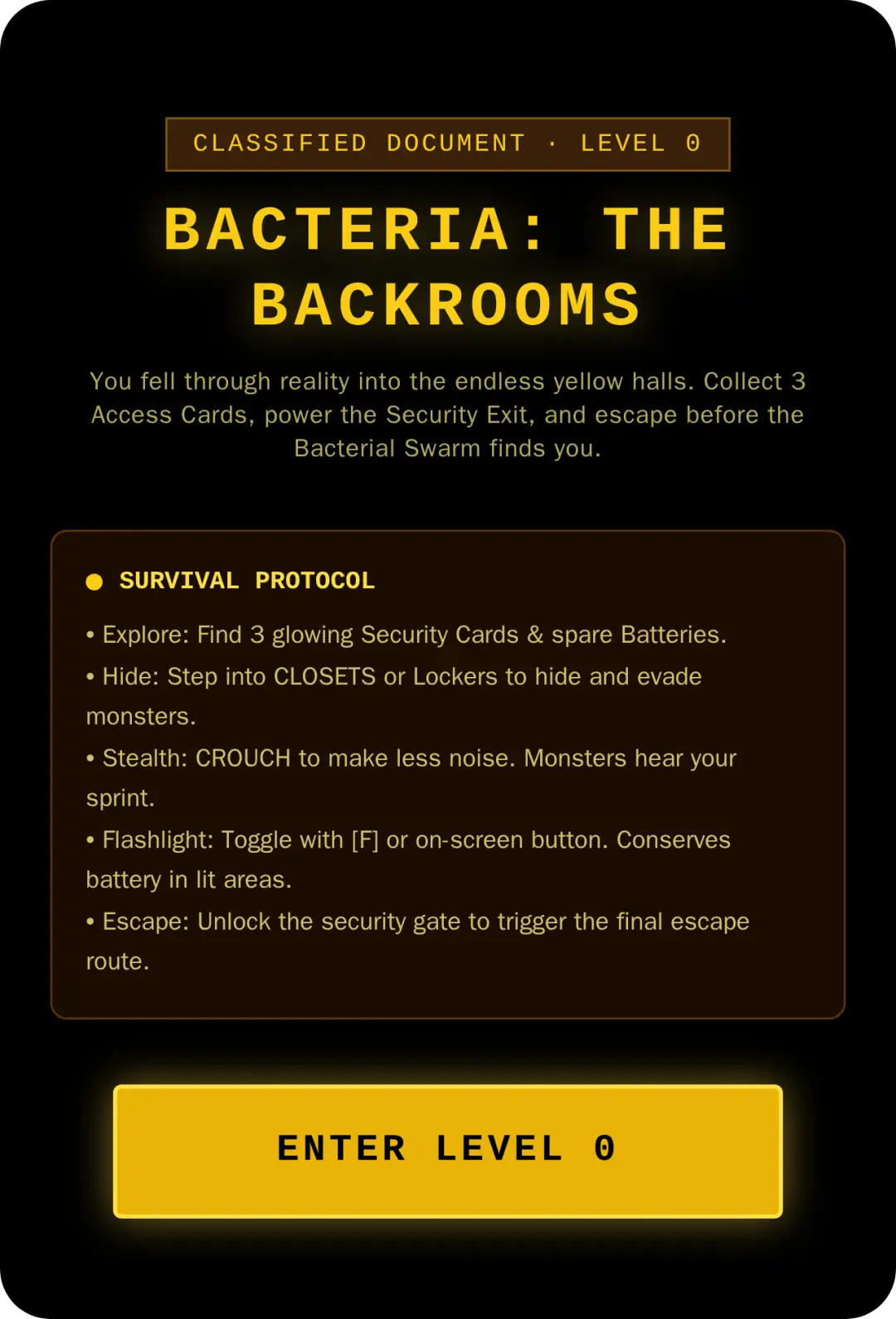 BACTERIA: THE BACKROOMS cover