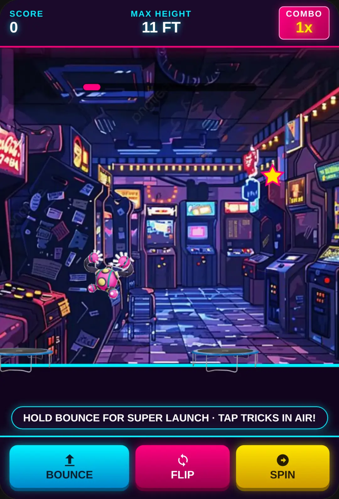 Retro Neon Trampoline Park cover