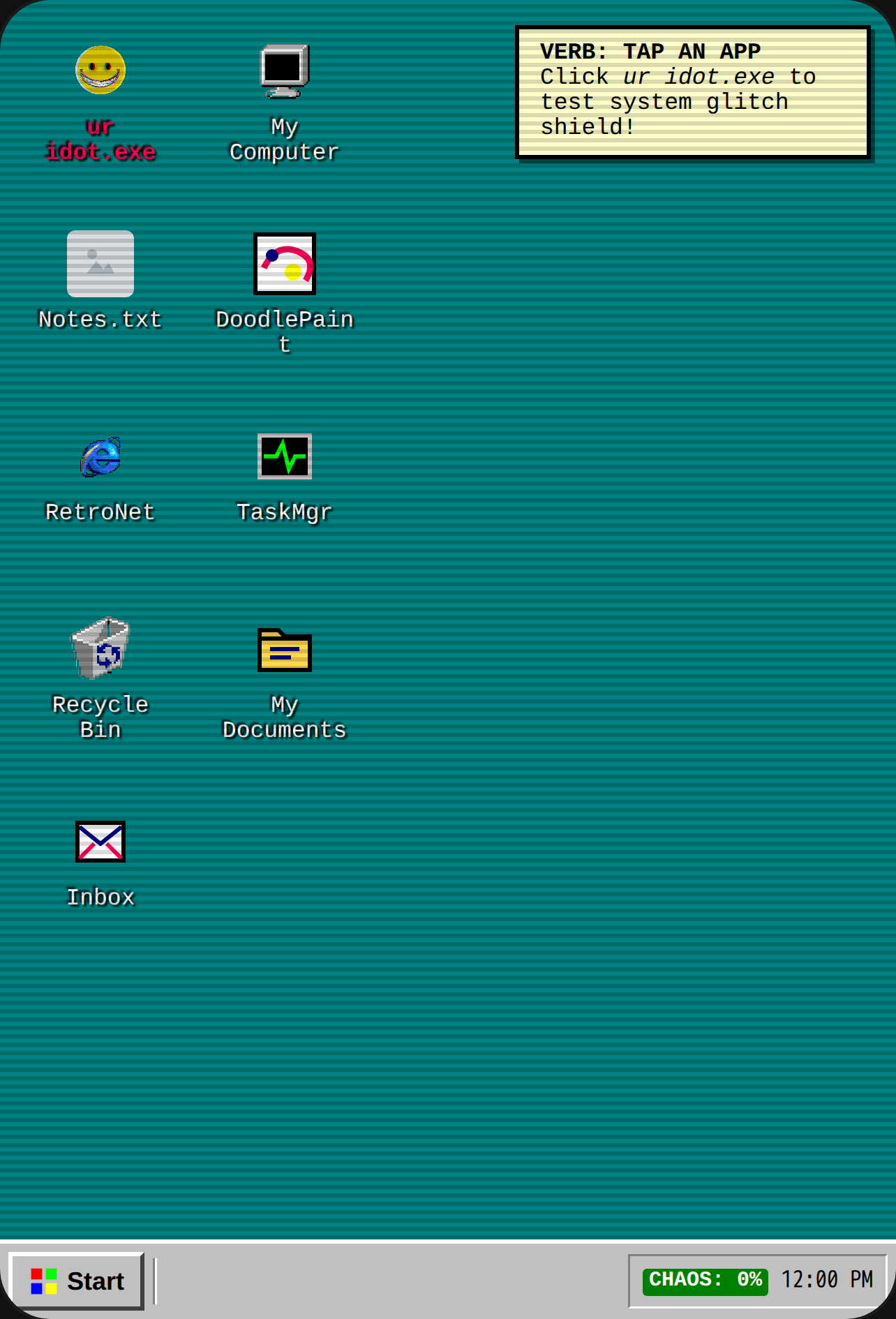 Retro OS - Chaotic Desktop & ur idot.exe cover