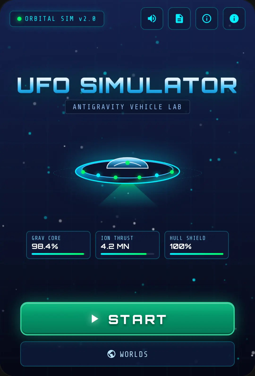 Ufo simulator cover