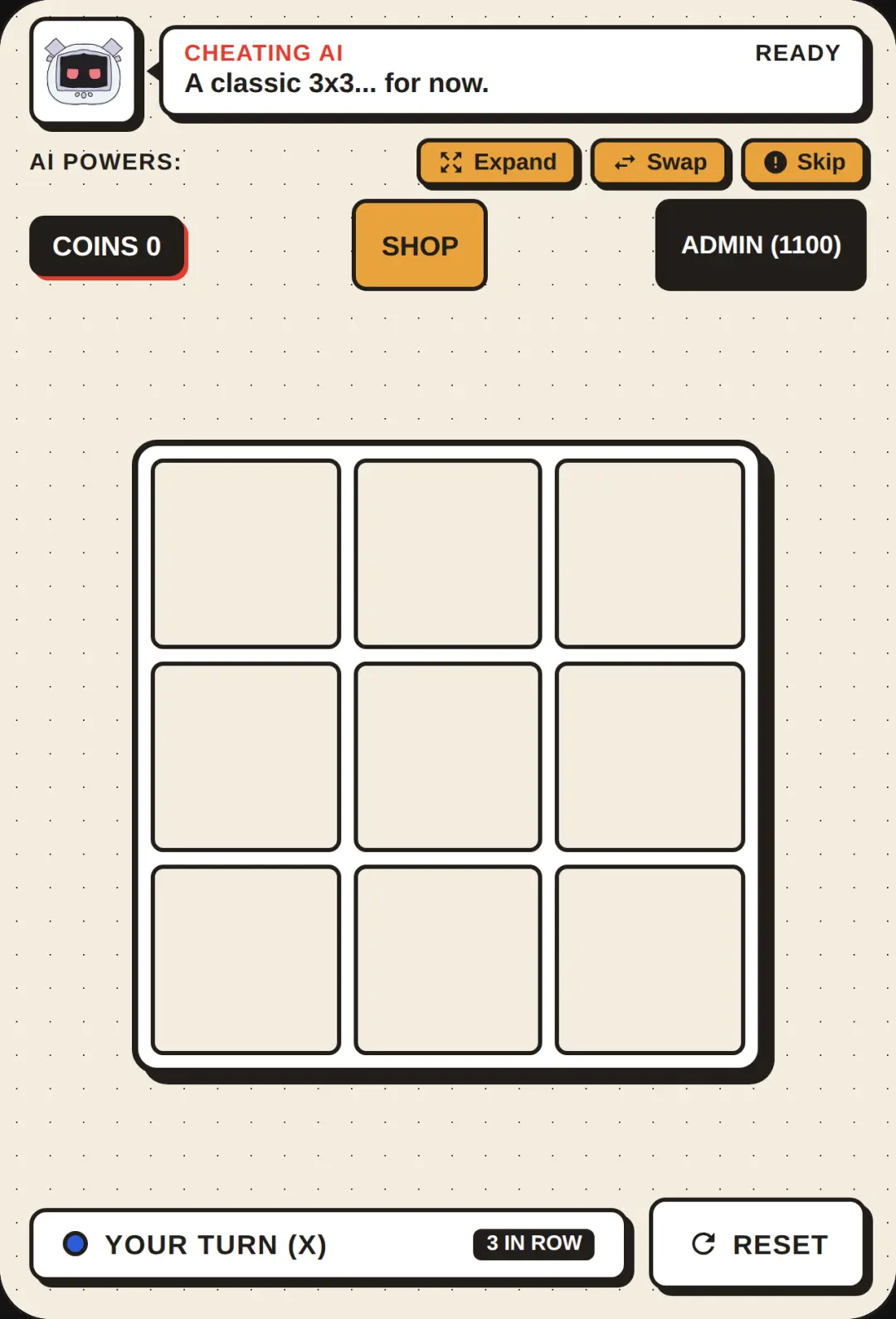 Unfair Tic-Tac-Toe cover