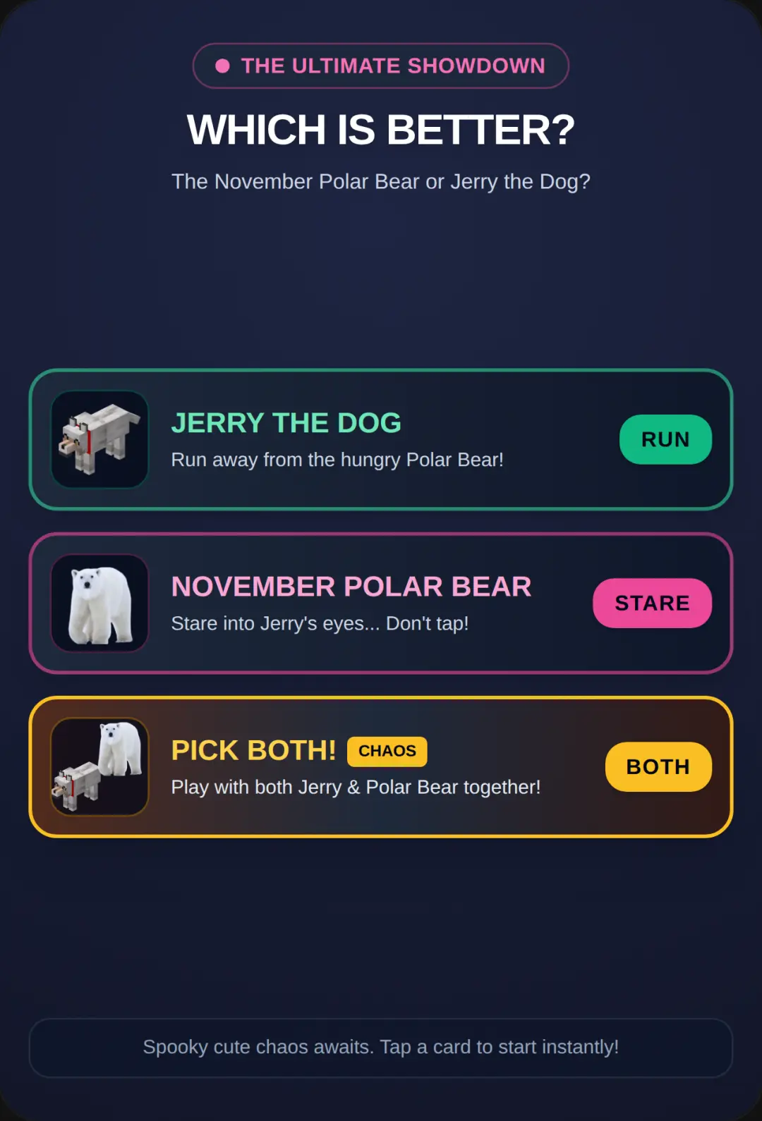 November Polar Bear vs Jerry the Dog cover