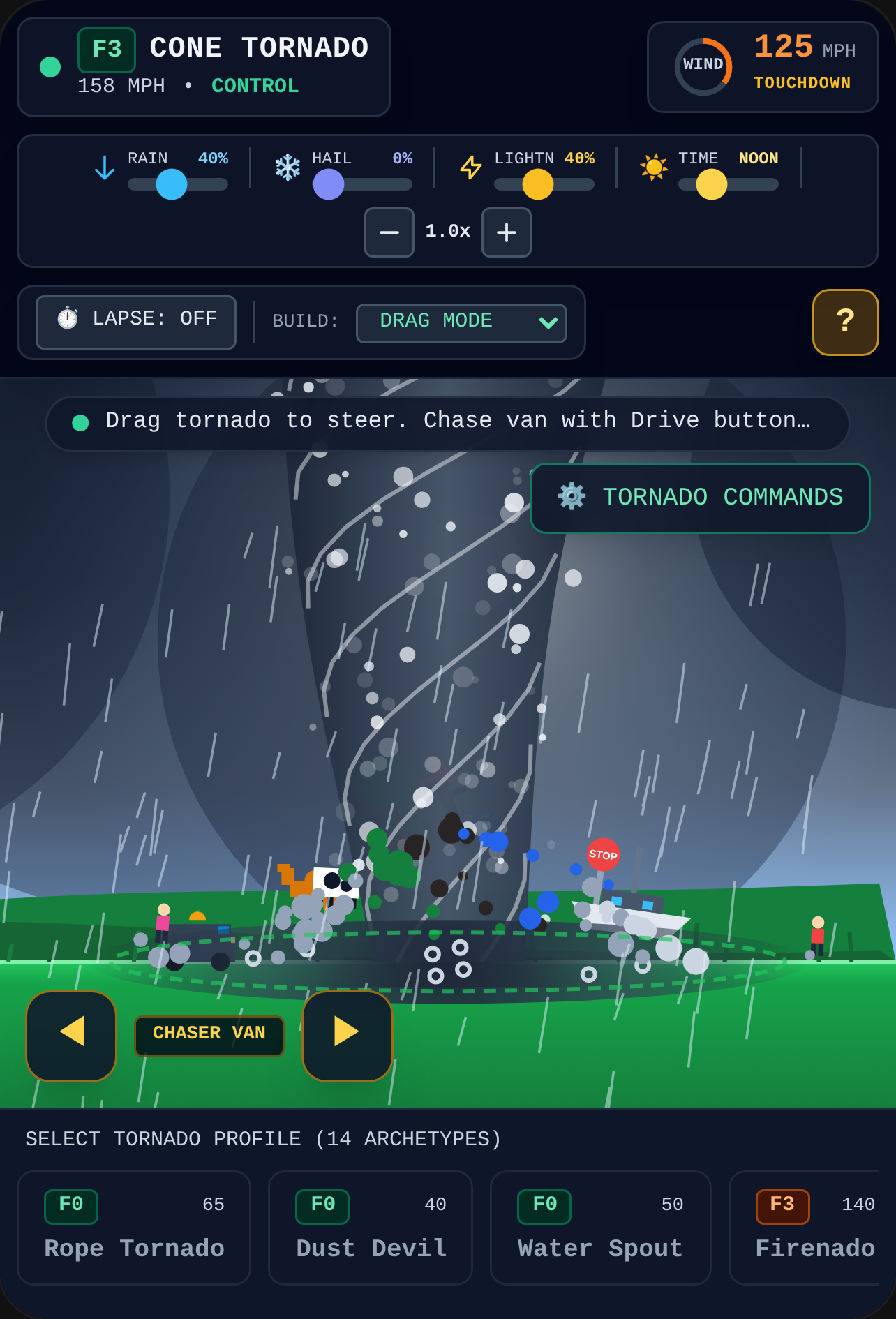 Tornado simulator cover