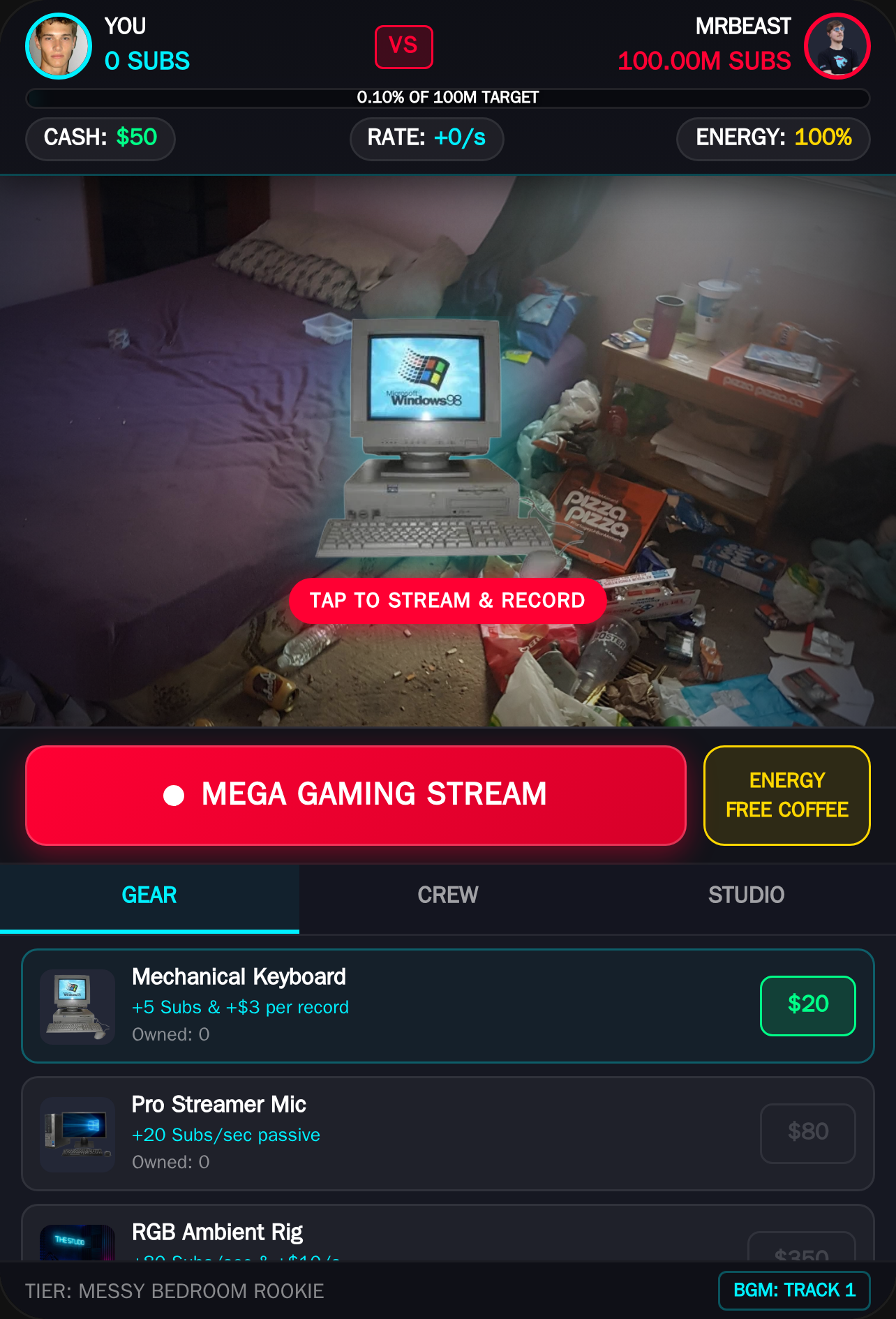 Beat MrBeast: Mega Gaming Tycoon cover