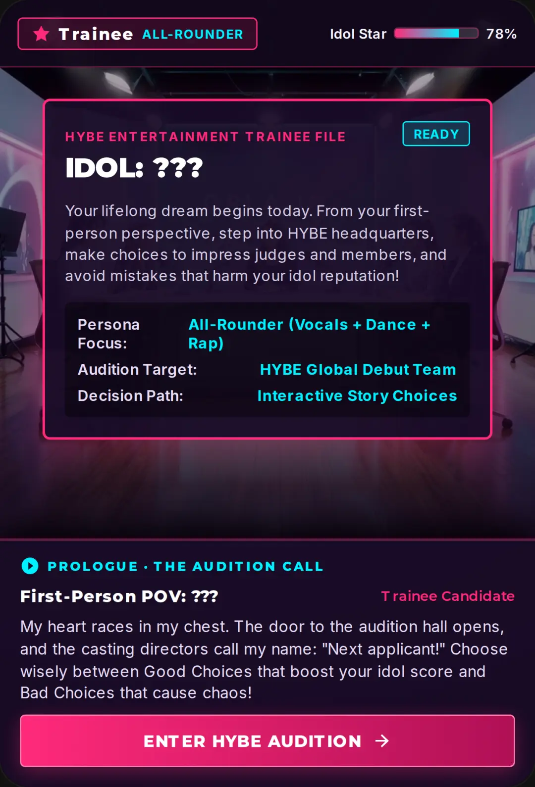 HYBE Idol Debut Journey sorry yall but name is y/n cover