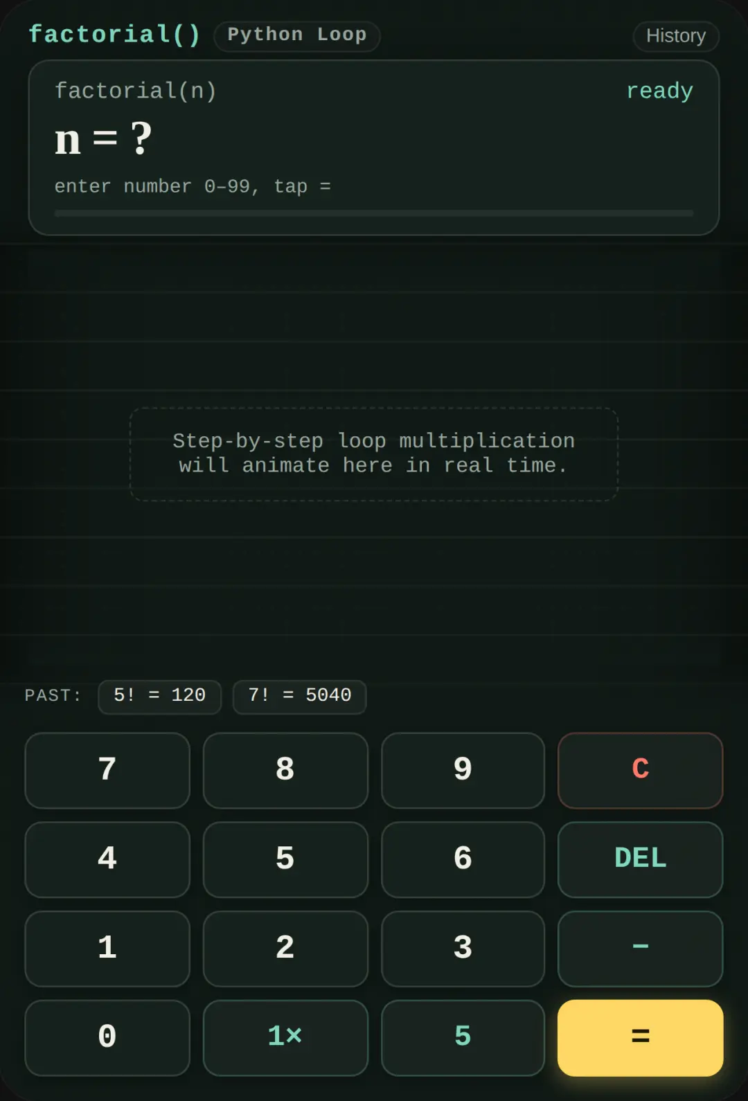 factorial() — Math Explorer cover