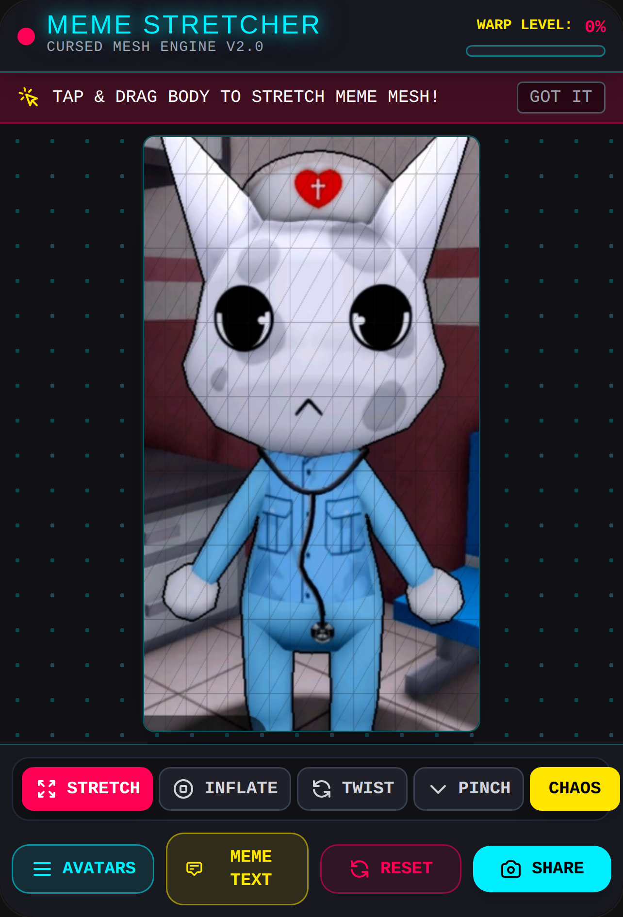 Meme Stretcher - Cursed Avatar Deformer cover