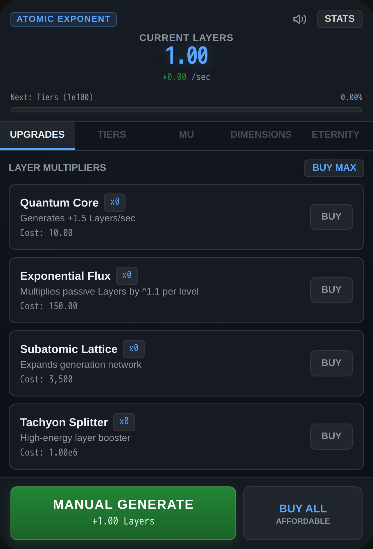 Exponential Layers: Infinite Resets cover
