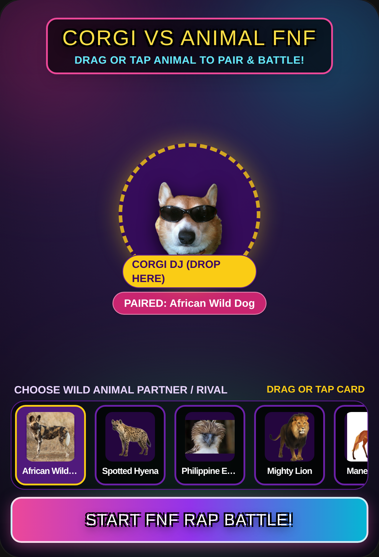 Corgi vs Animal FNF cover
