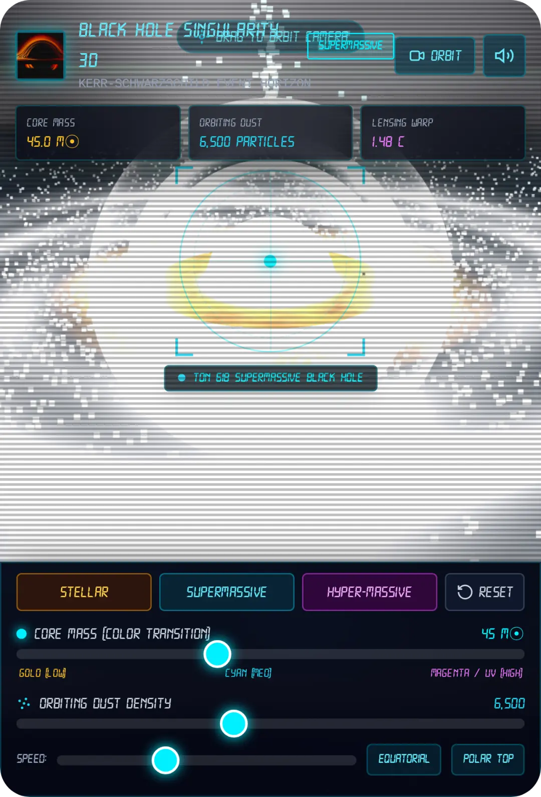 Supermassive Black Hole 3D Simulation cover