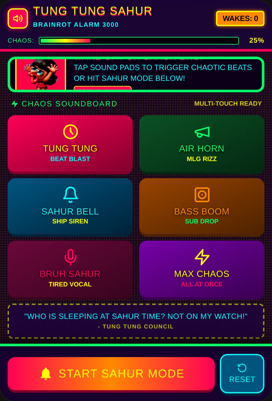 Brainrot Tung Tung Sahur Alarm cover