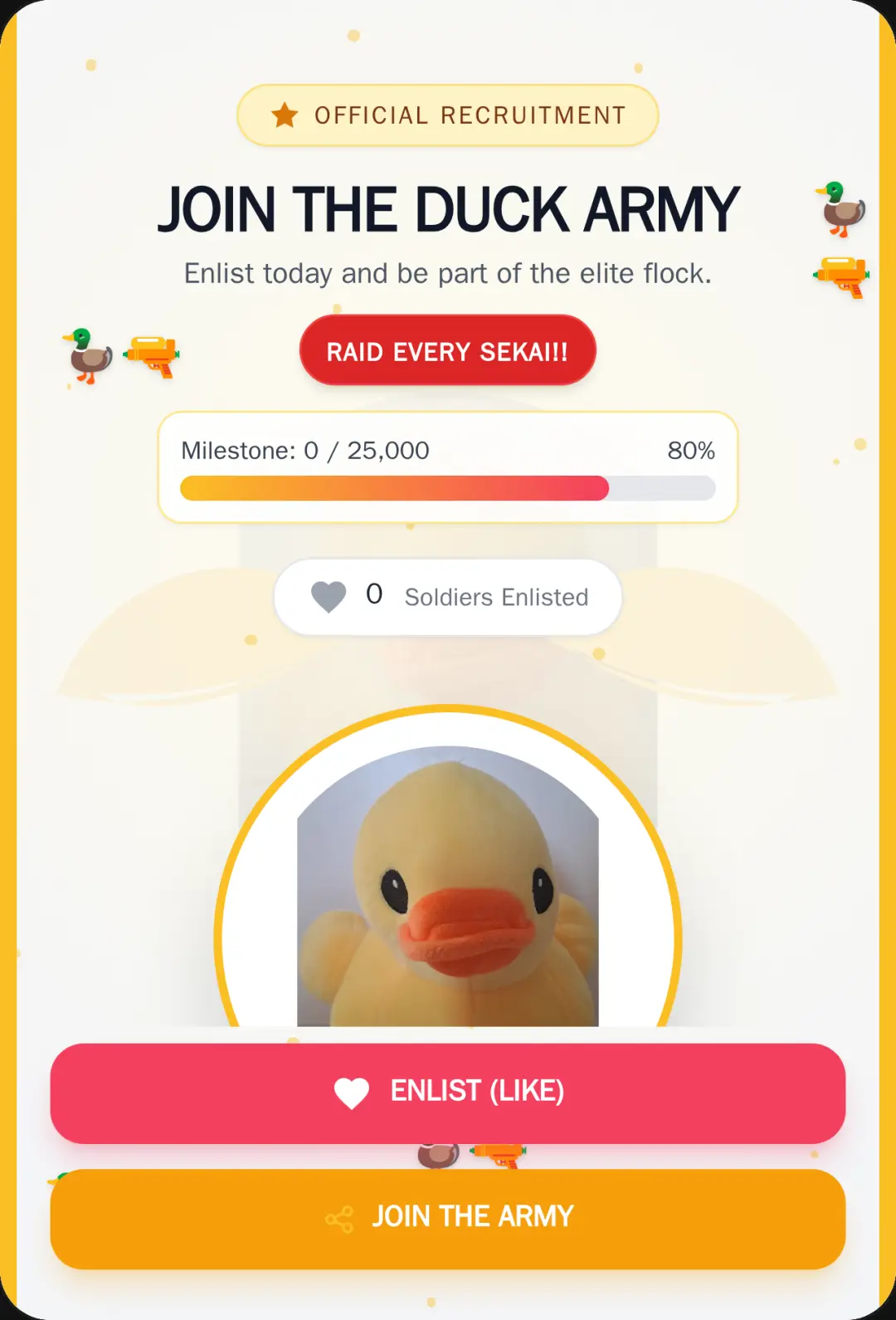 Join The Duck Army cover