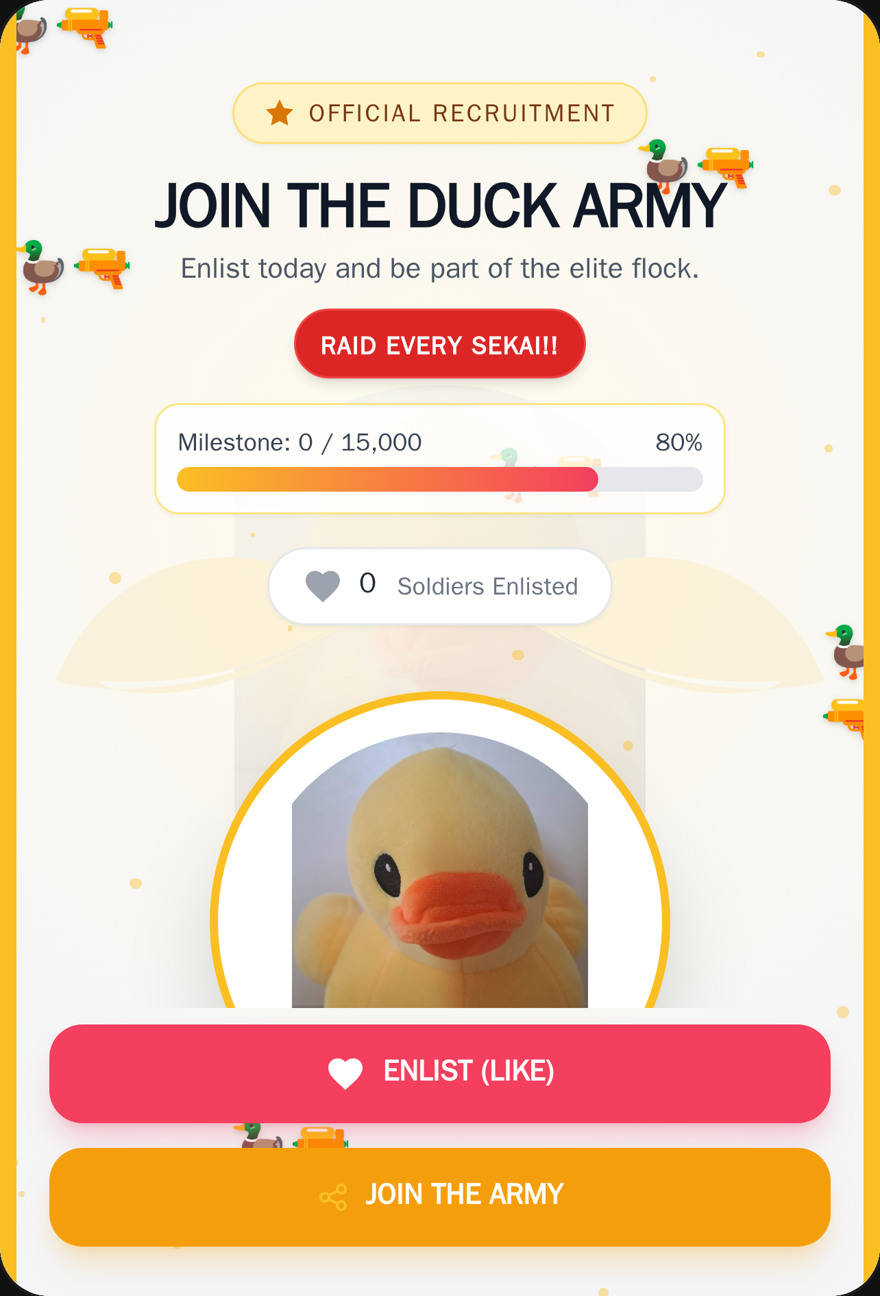 Join The Duck Army cover
