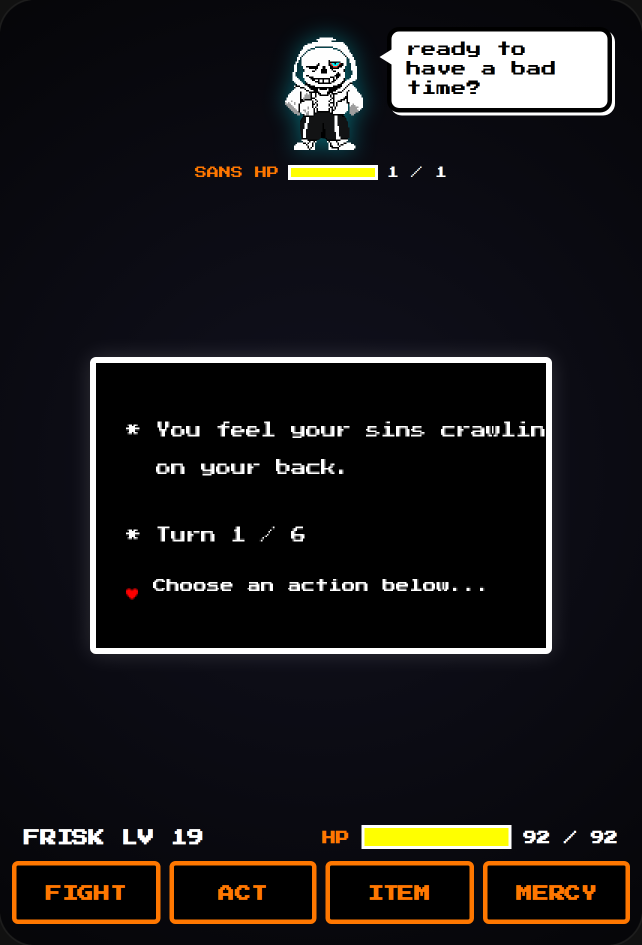 Undertale Sans Boss Battle cover