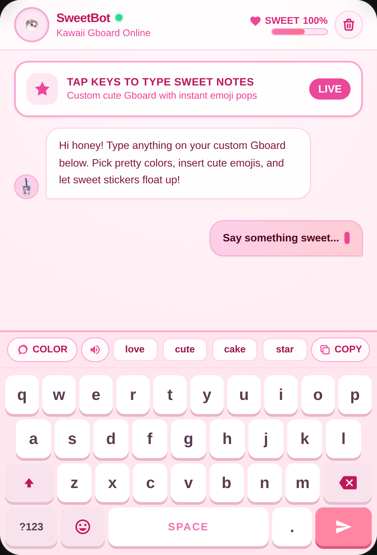 Kawaii Cute Gboard Phone cover
