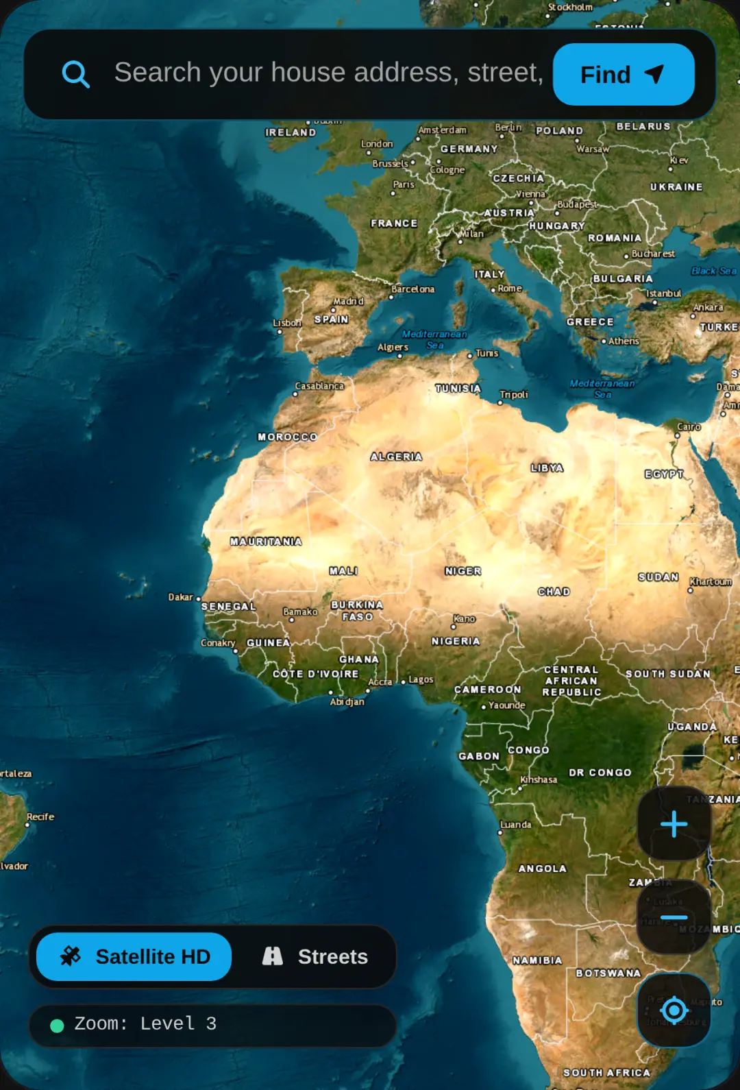 Earth Explorer Map
