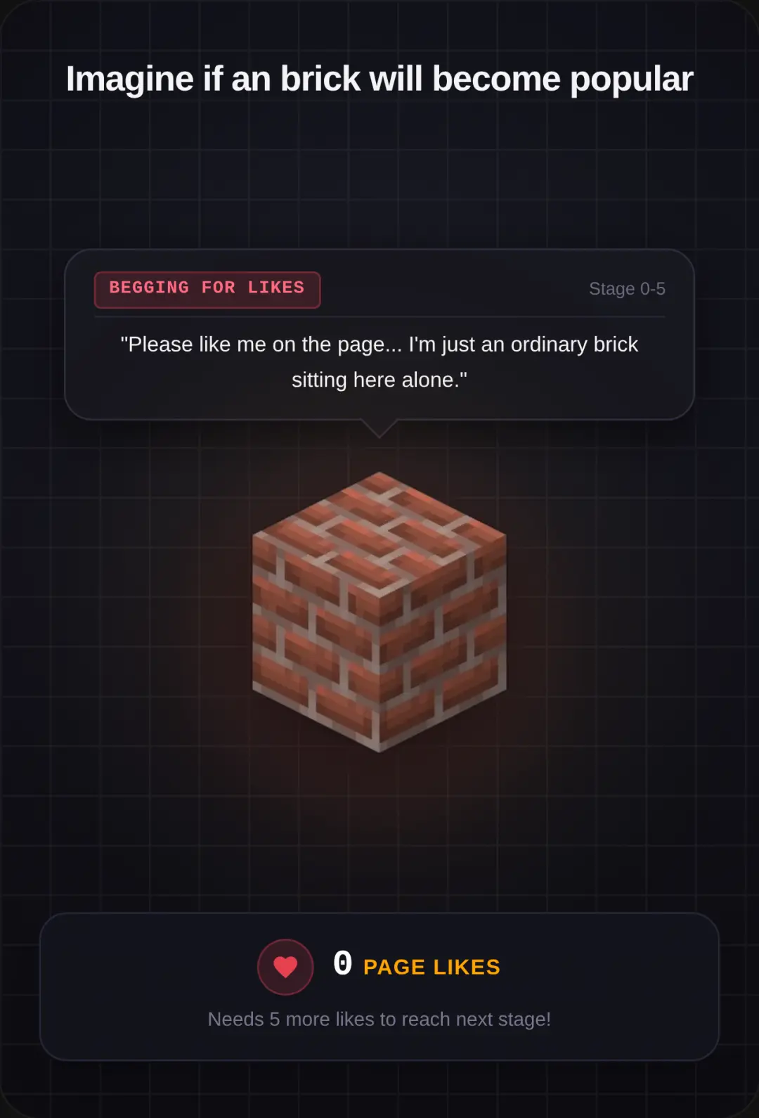 Imagine if an brick will become popular cover