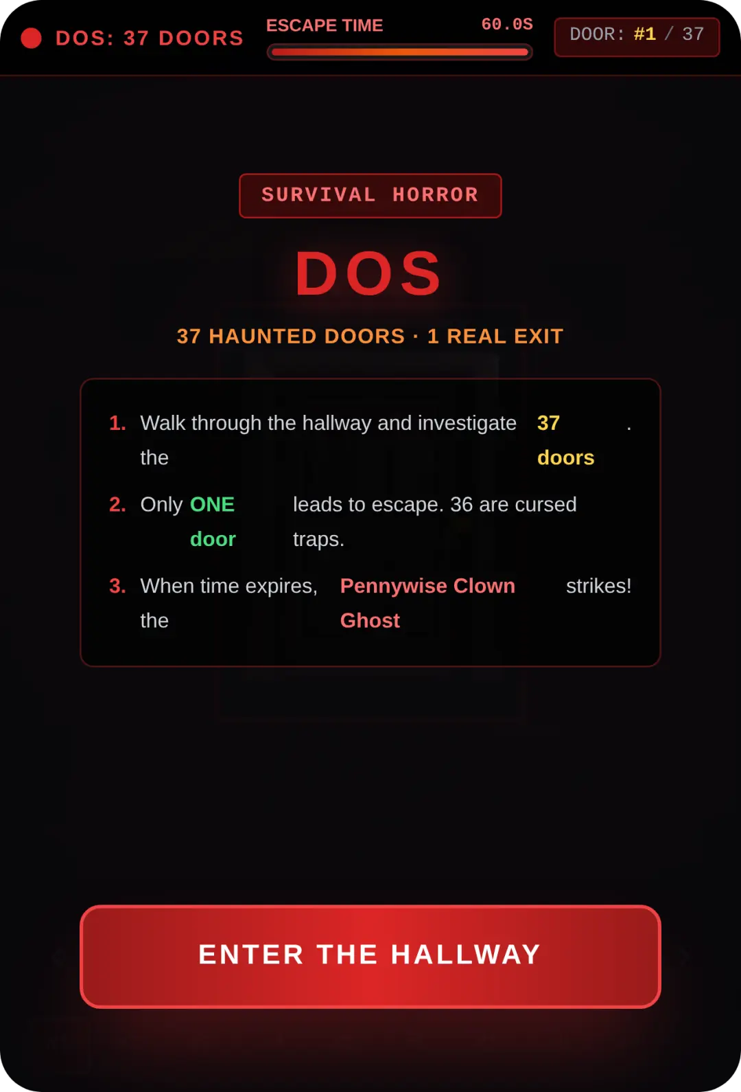 DOS: 37 Haunted Doors cover
