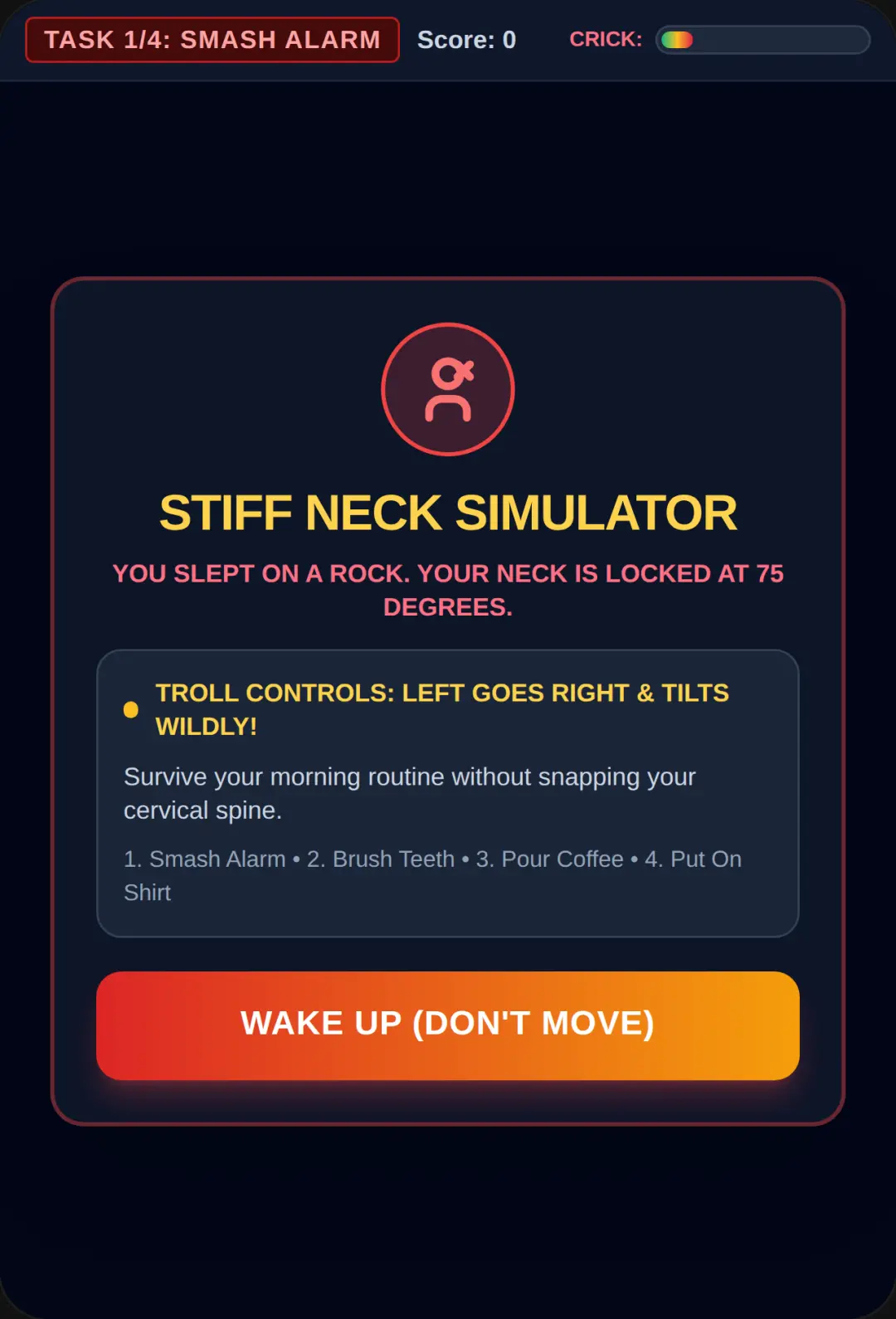 STIFF NECK: Troll Morning Routine cover