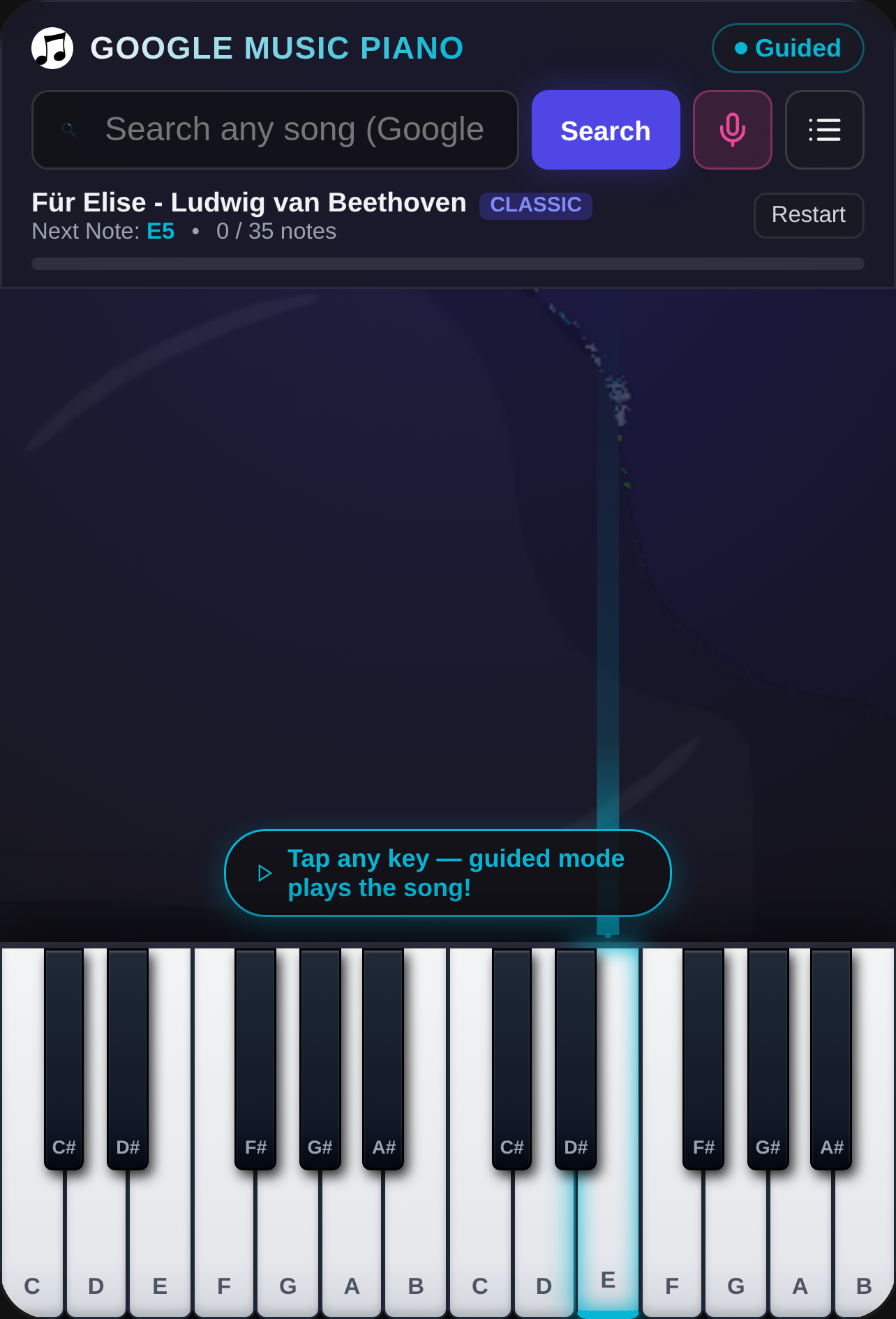 Google Music Guided Piano cover