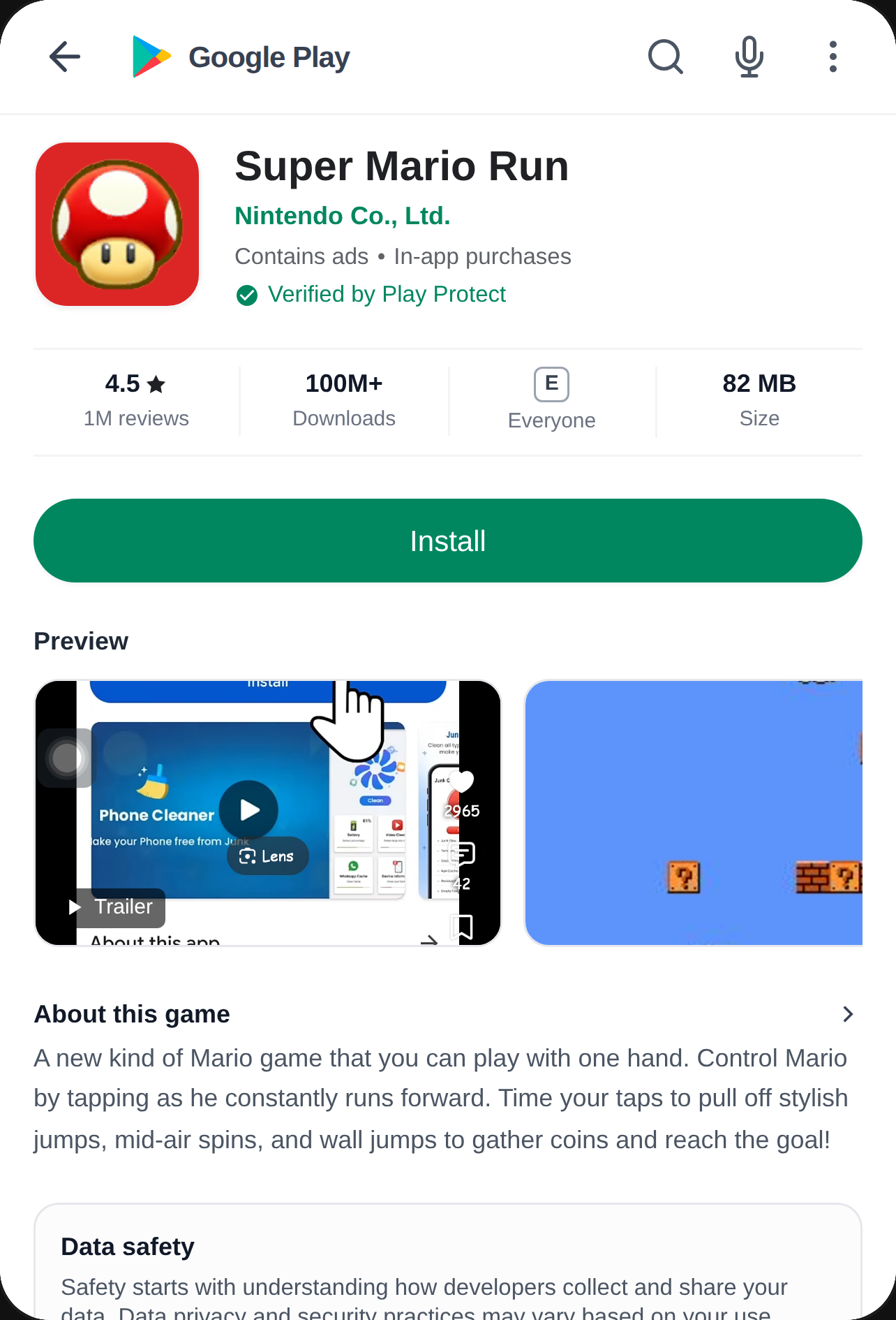 Google Play - Super Mario cover