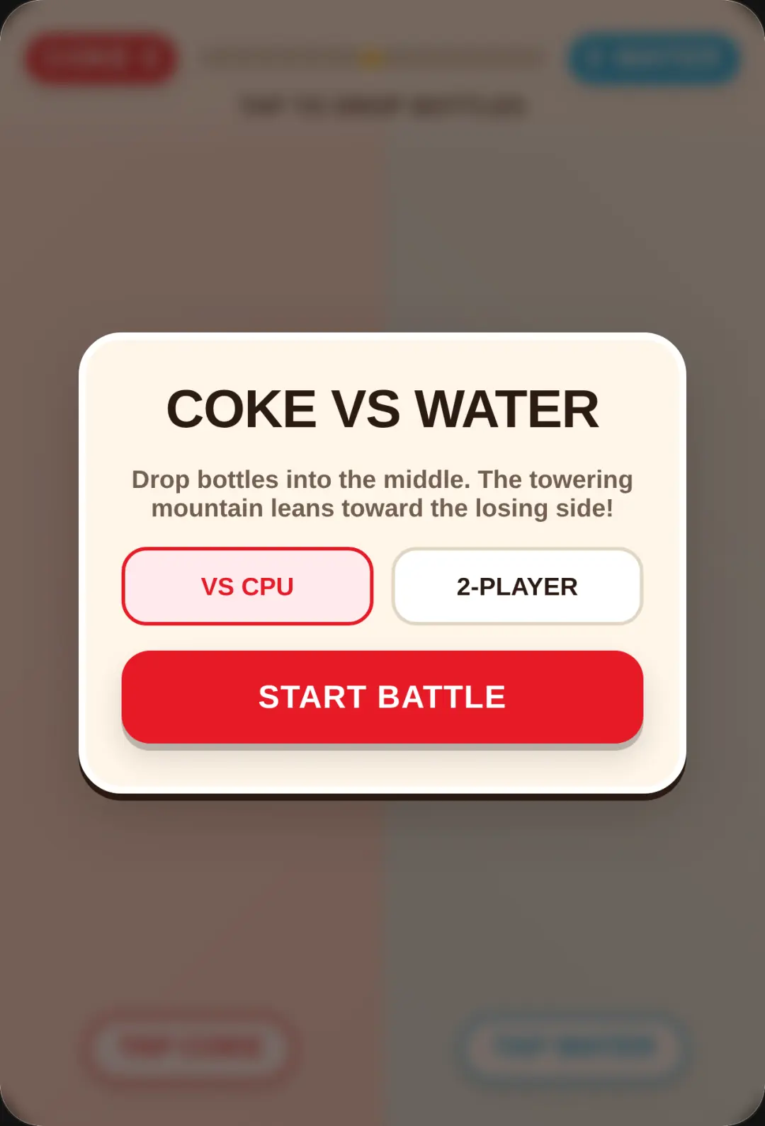 Coke vs Water: Bottle Mountain cover
