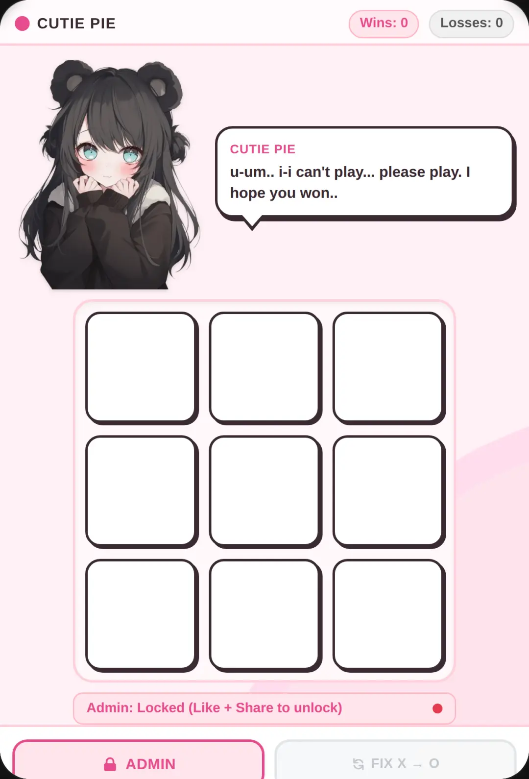 Cutie Pie Tic-Tac-Toe cover