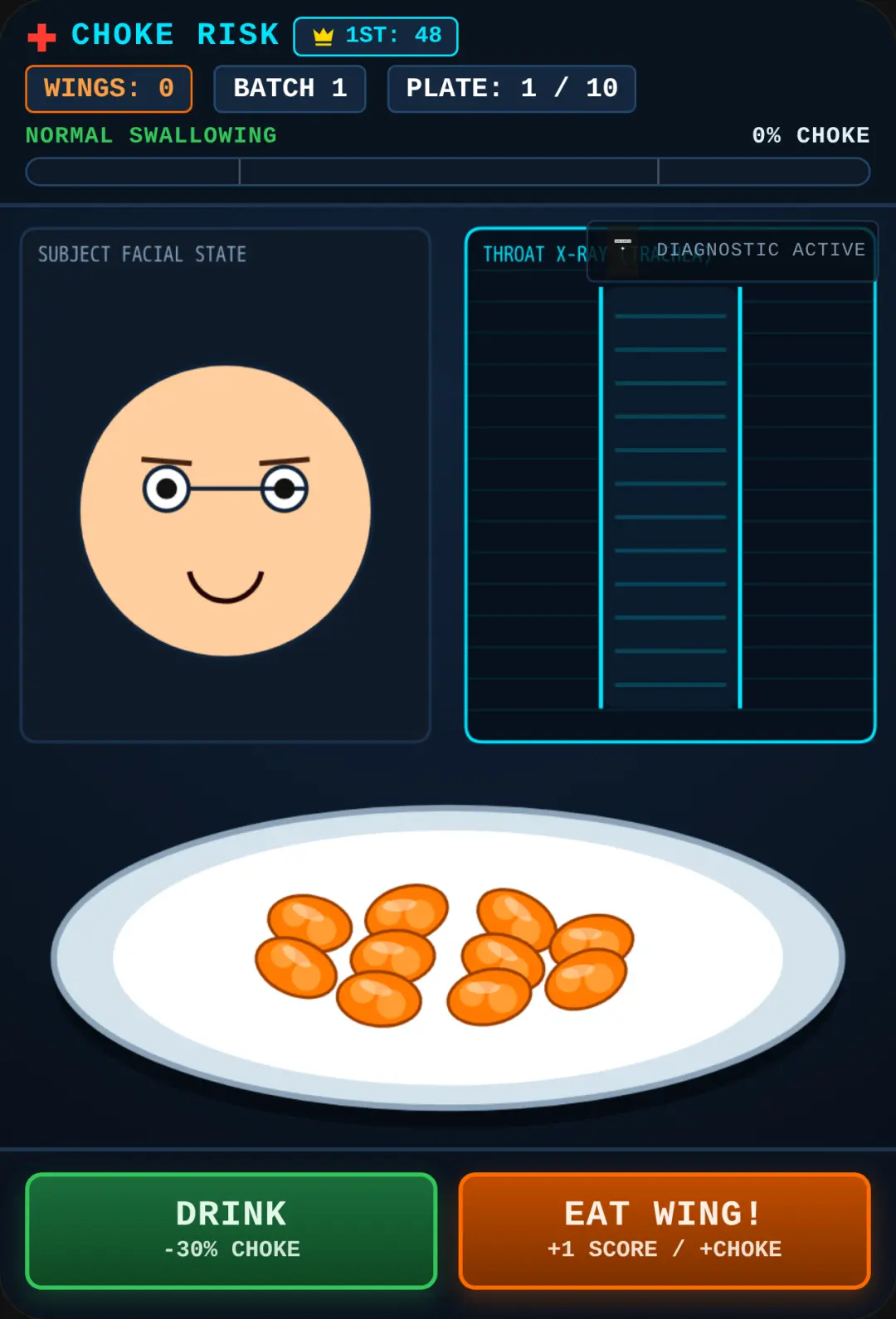 CHOKE RISK: BONELESS WINGS