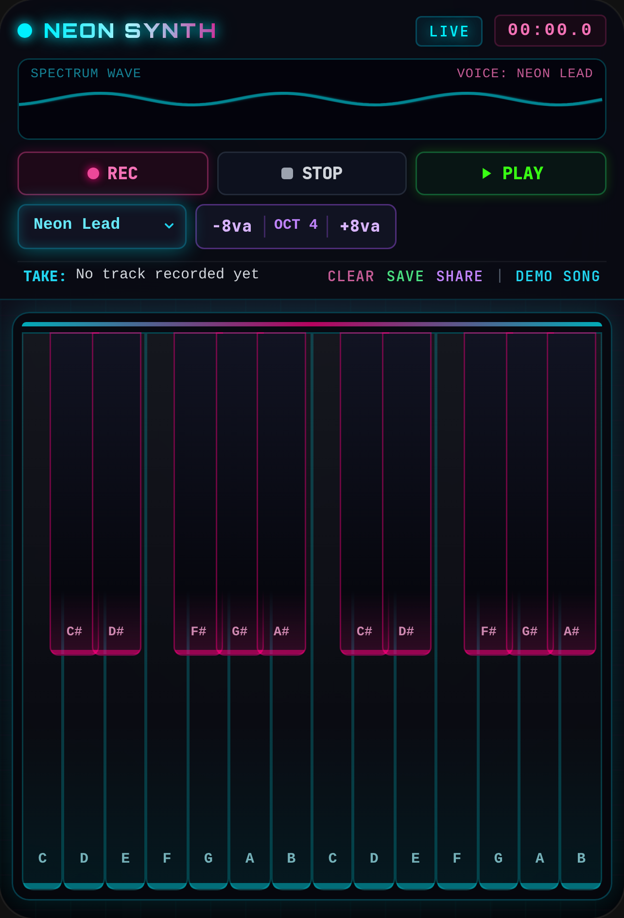 Neon piano if it doesn't work let me know music cover