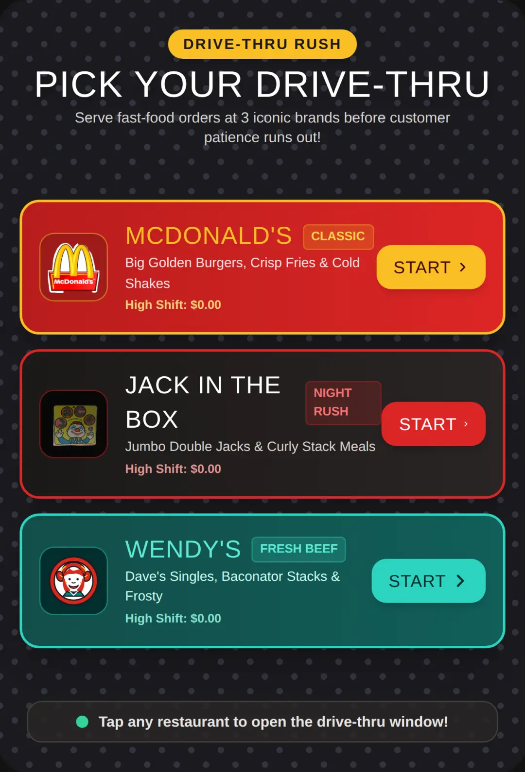 Drive-Thru Rush: Fast Food Frenzy cover