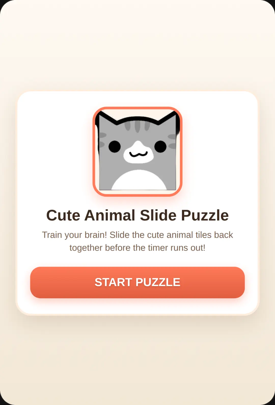 Cute Animal Slide Puzzle cover