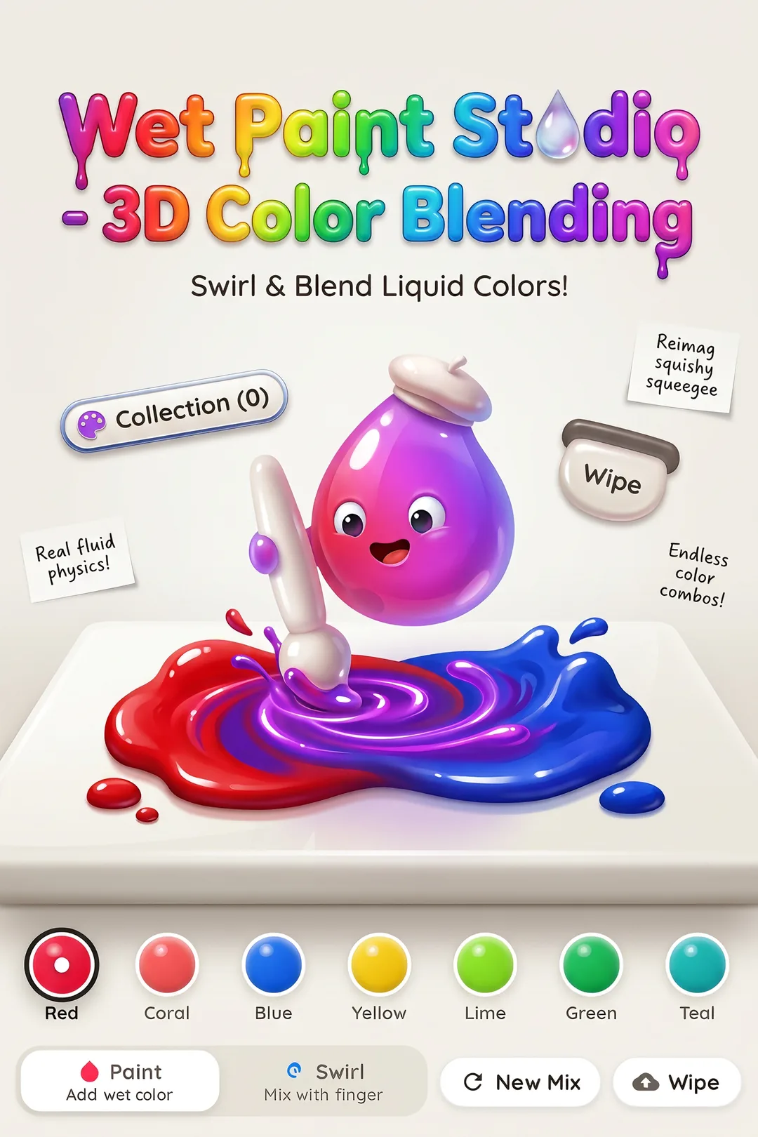 Wet Paint Studio - 3D Color Blending