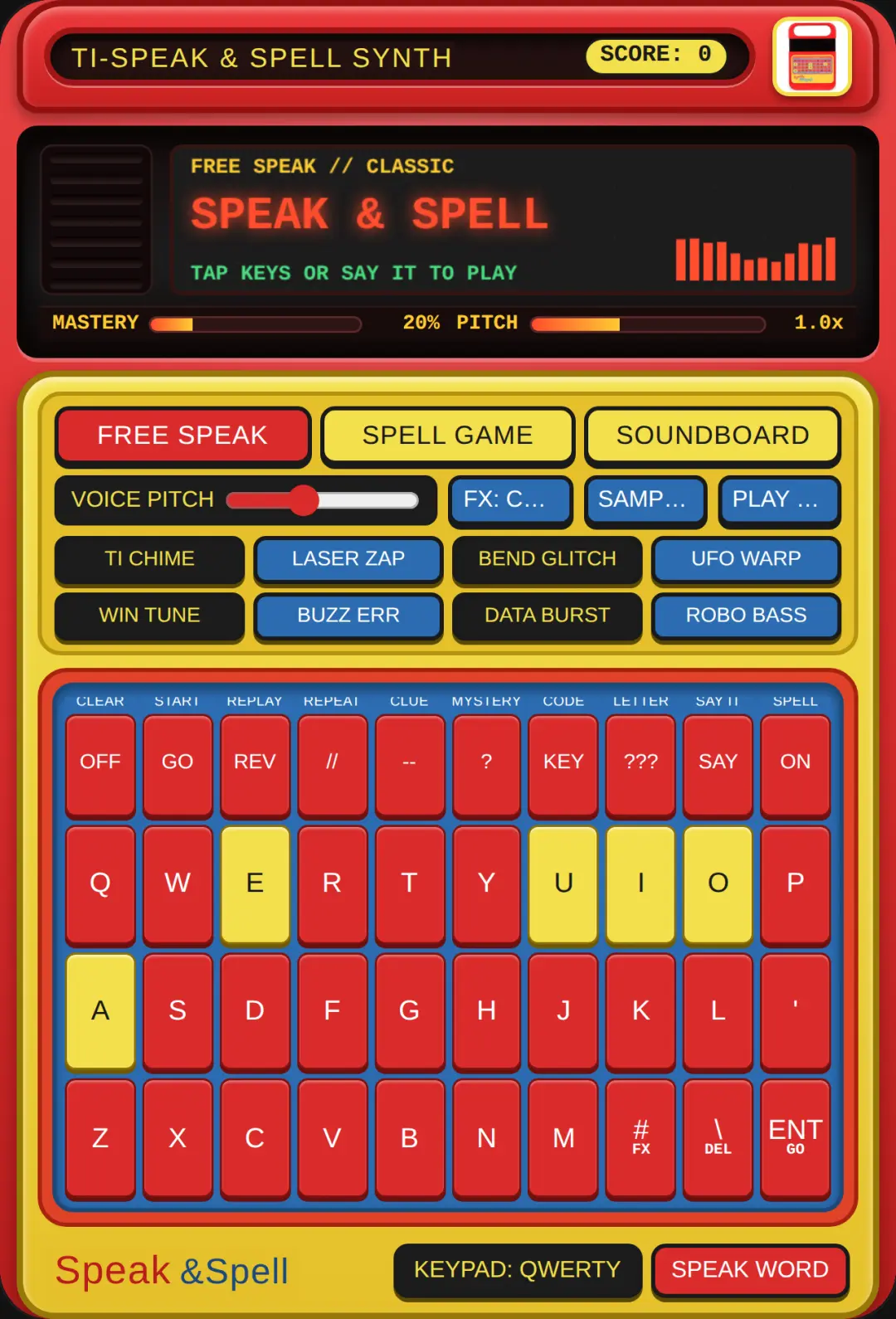 Speak & Spell Simulator cover
