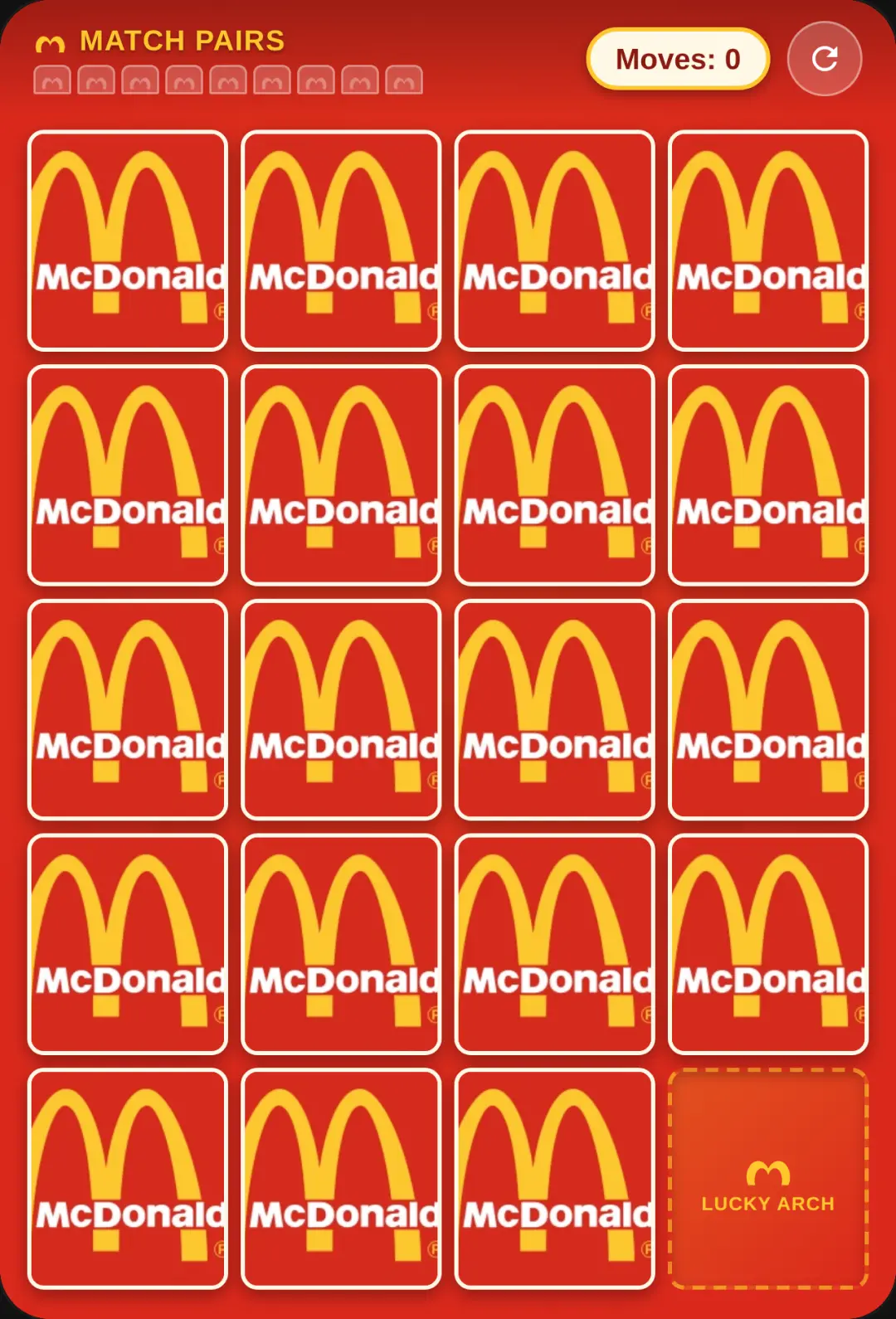 Golden Arches Memory Match cover
