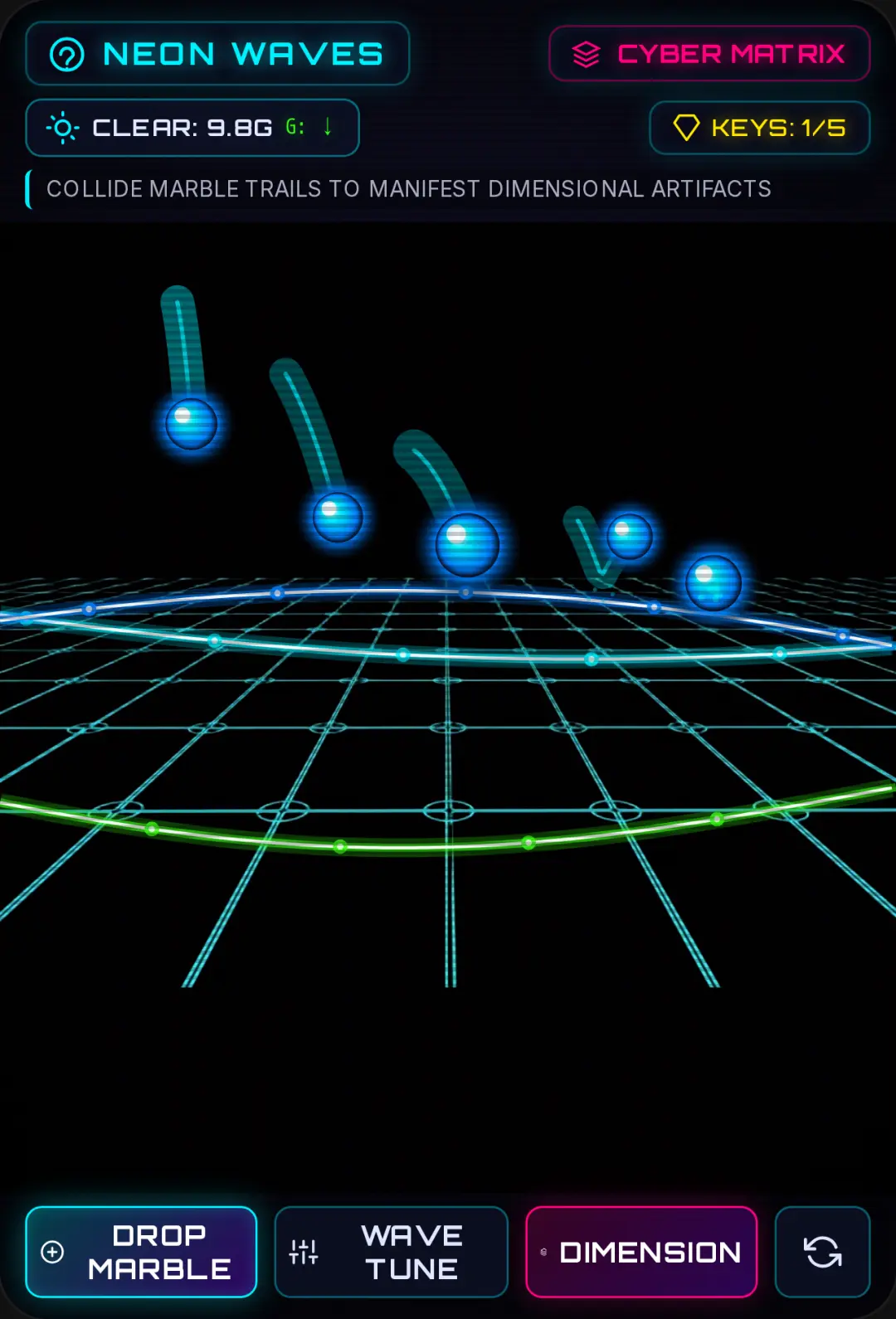 Neon Wave Marbles & Dimensional Physics cover