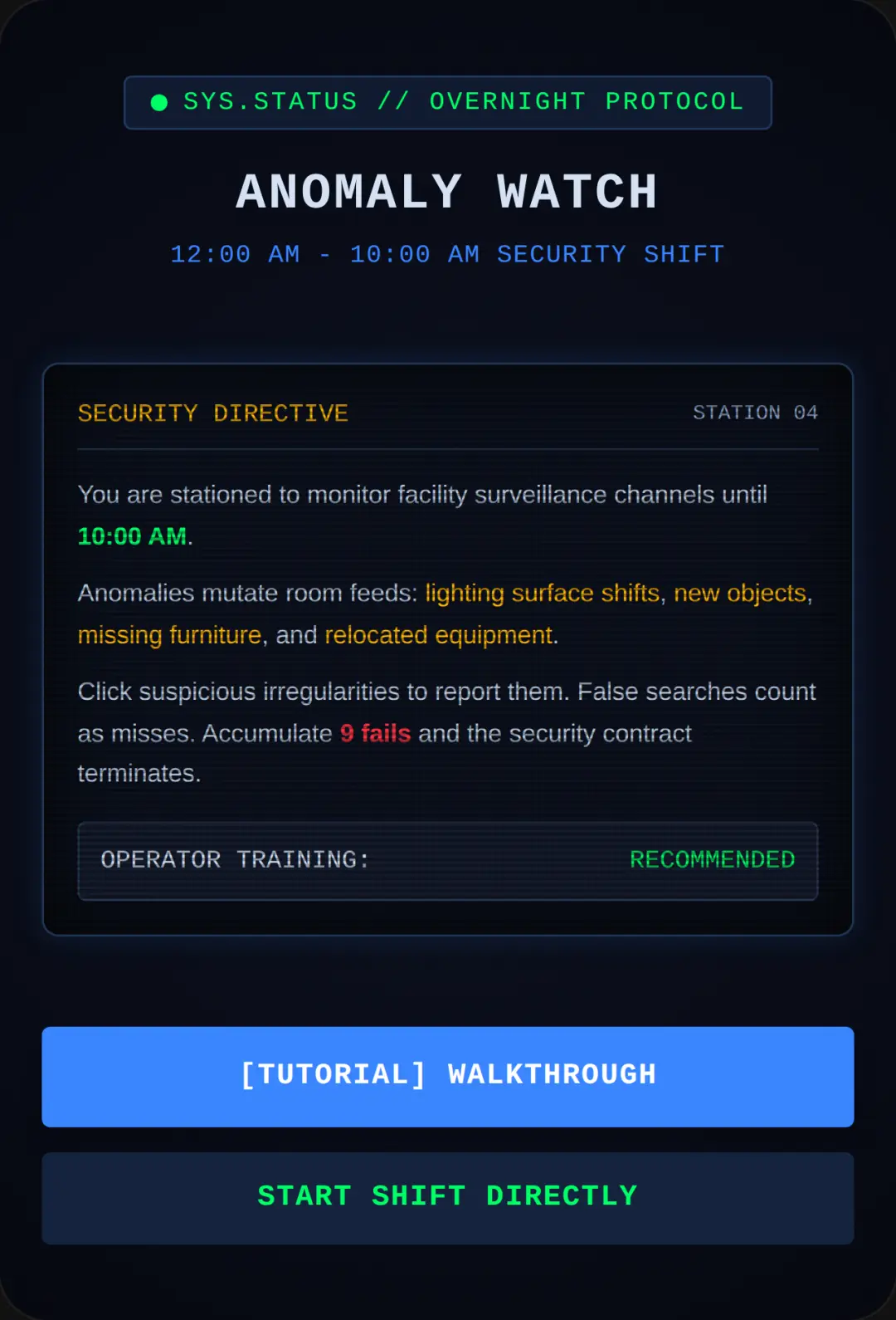 Anomaly Watch: 10 AM Shift cover