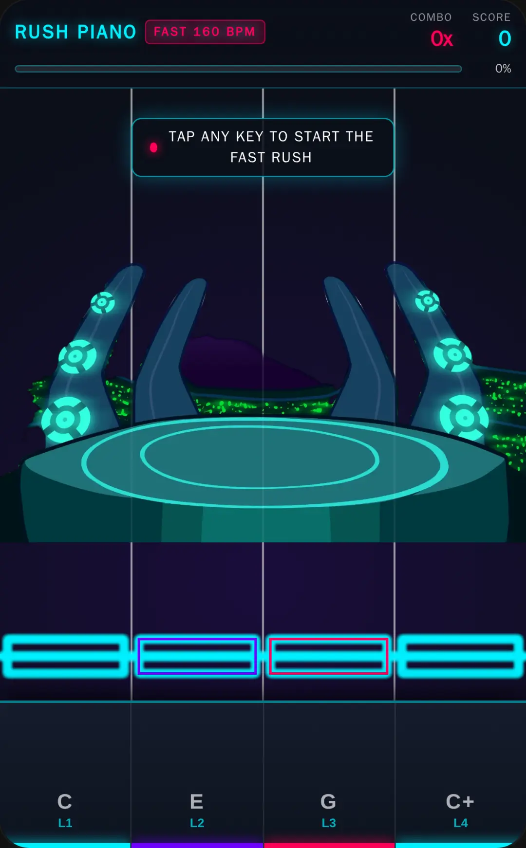 Neon Piano Rush cover