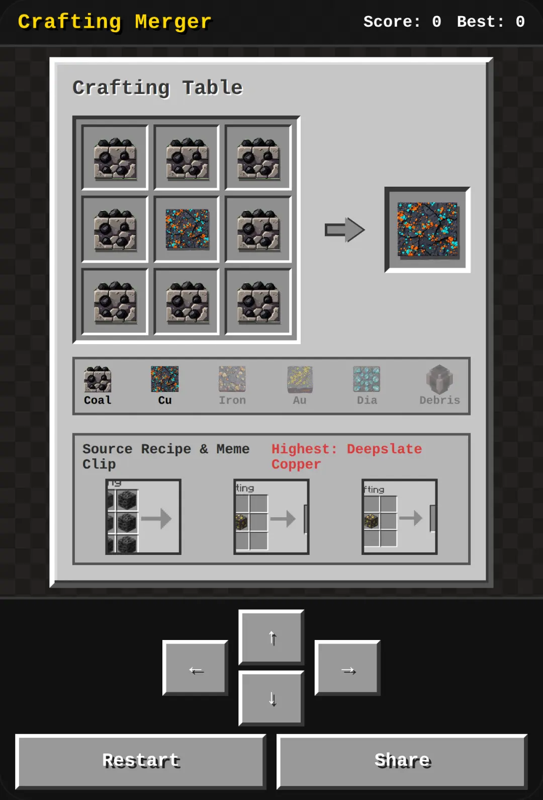 Minecraft Crafting Grid Ore Merger cover