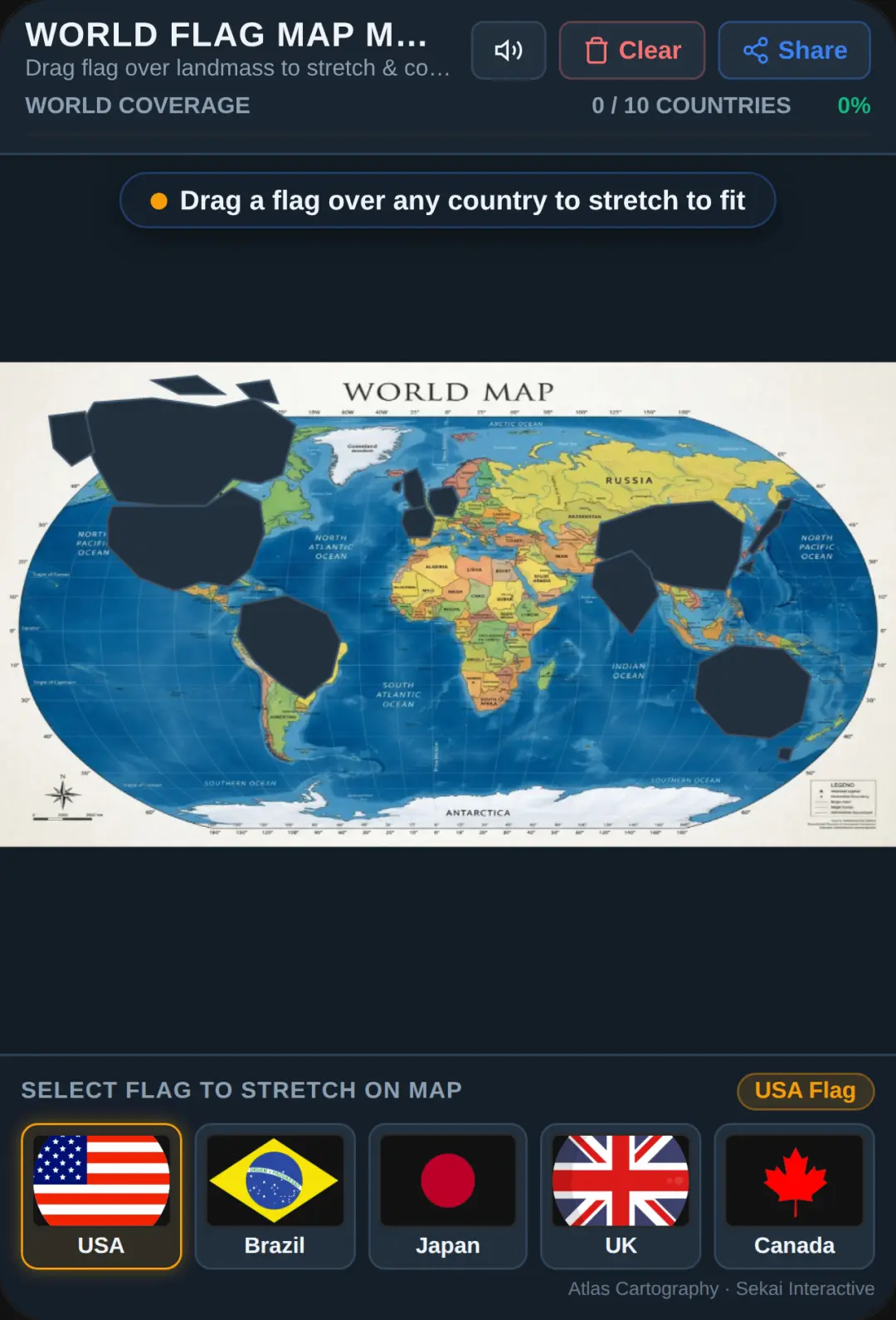 World Map Flag Size Comparison cover
