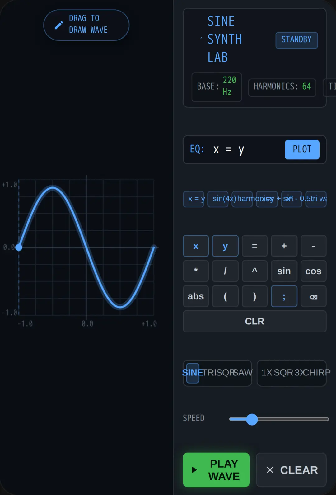 Sine Wave Synth Lab(may have some issues) cover