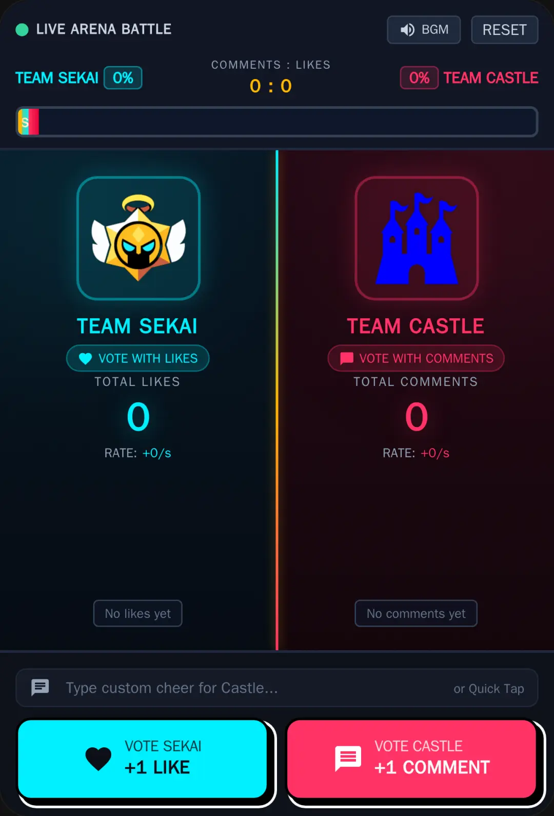Team Sekai vs Team Castle cover