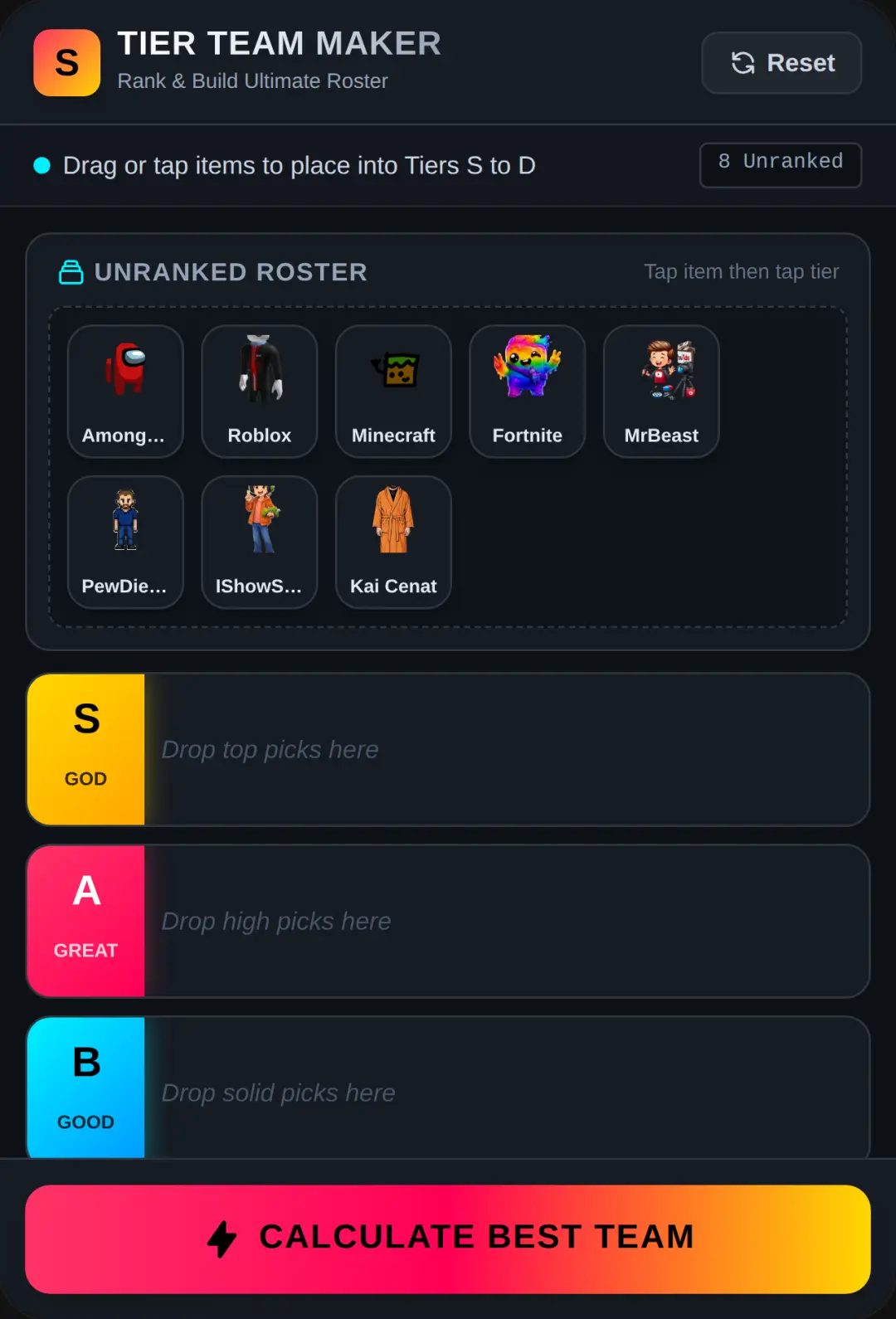Gaming & Creator Tier List cover