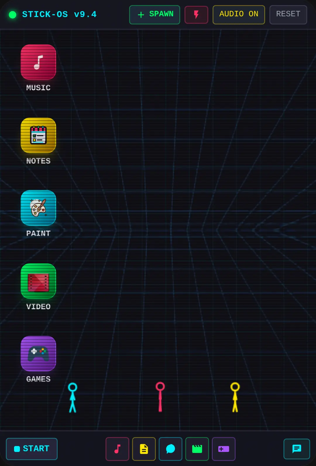 STICK-OS v9.4 // Chaotic Stickman Desktop cover