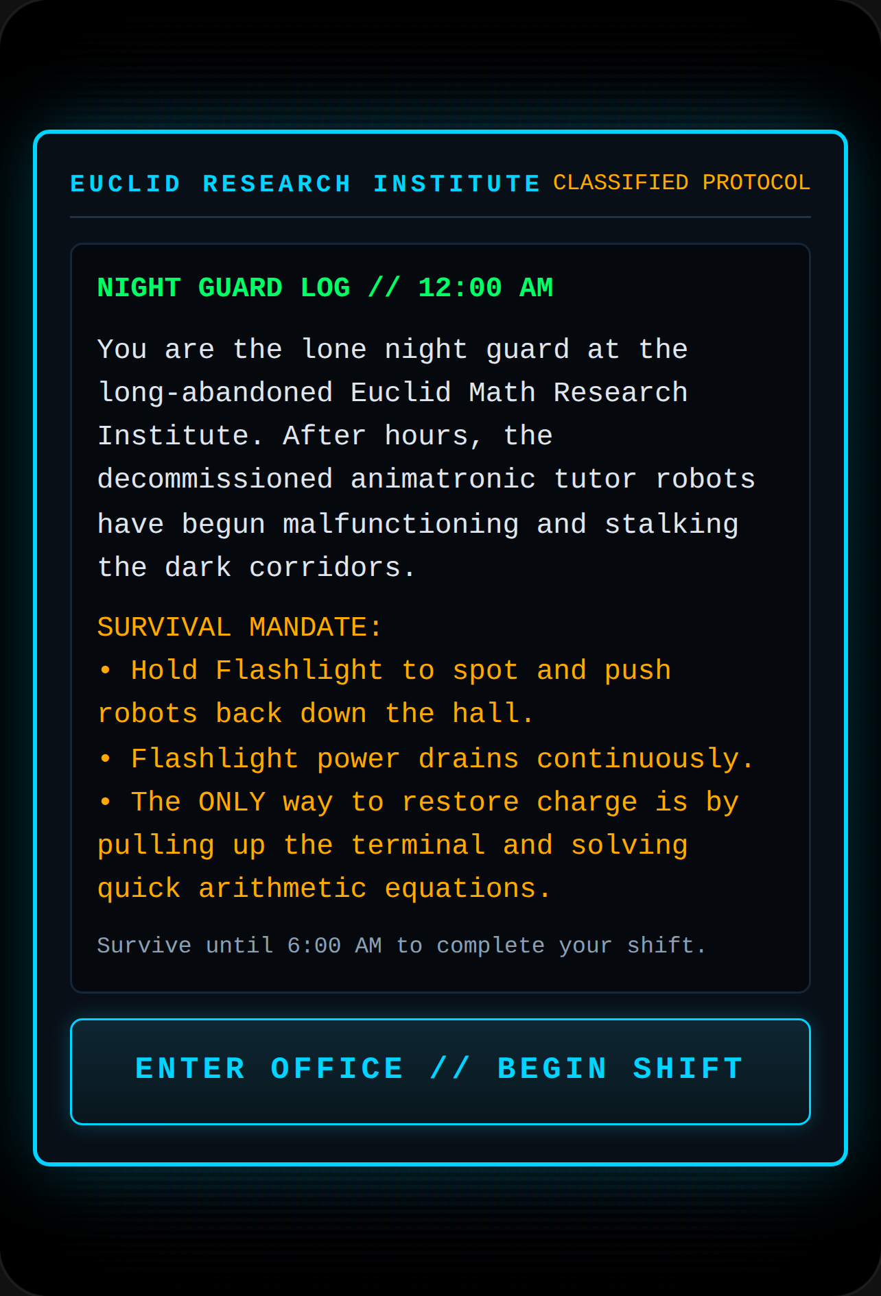Euclid Institute: Night Shift cover