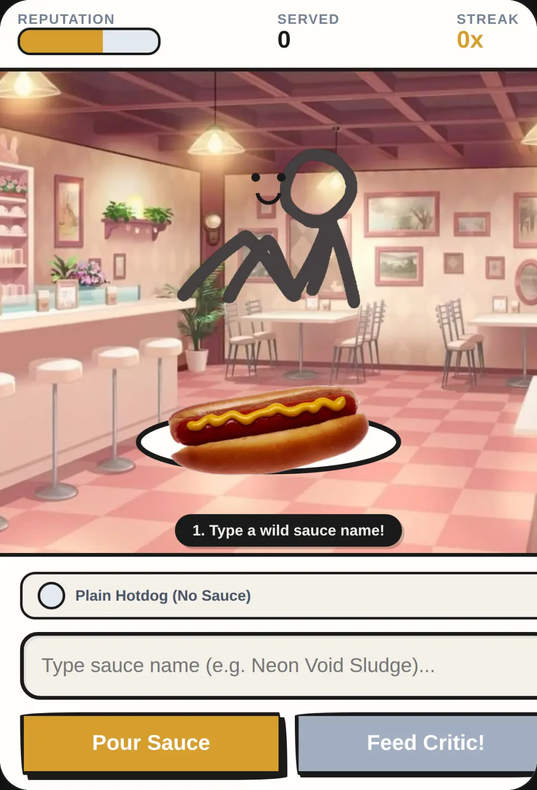 Stickman Critic Hotdog Diner cover
