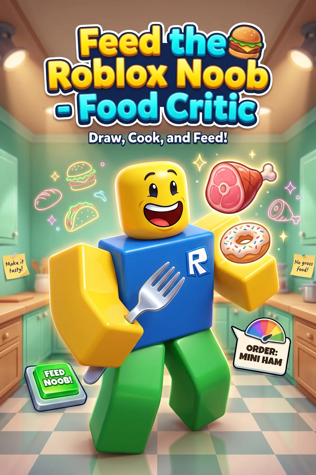Feed the Roblox Noob - Food Critic # #