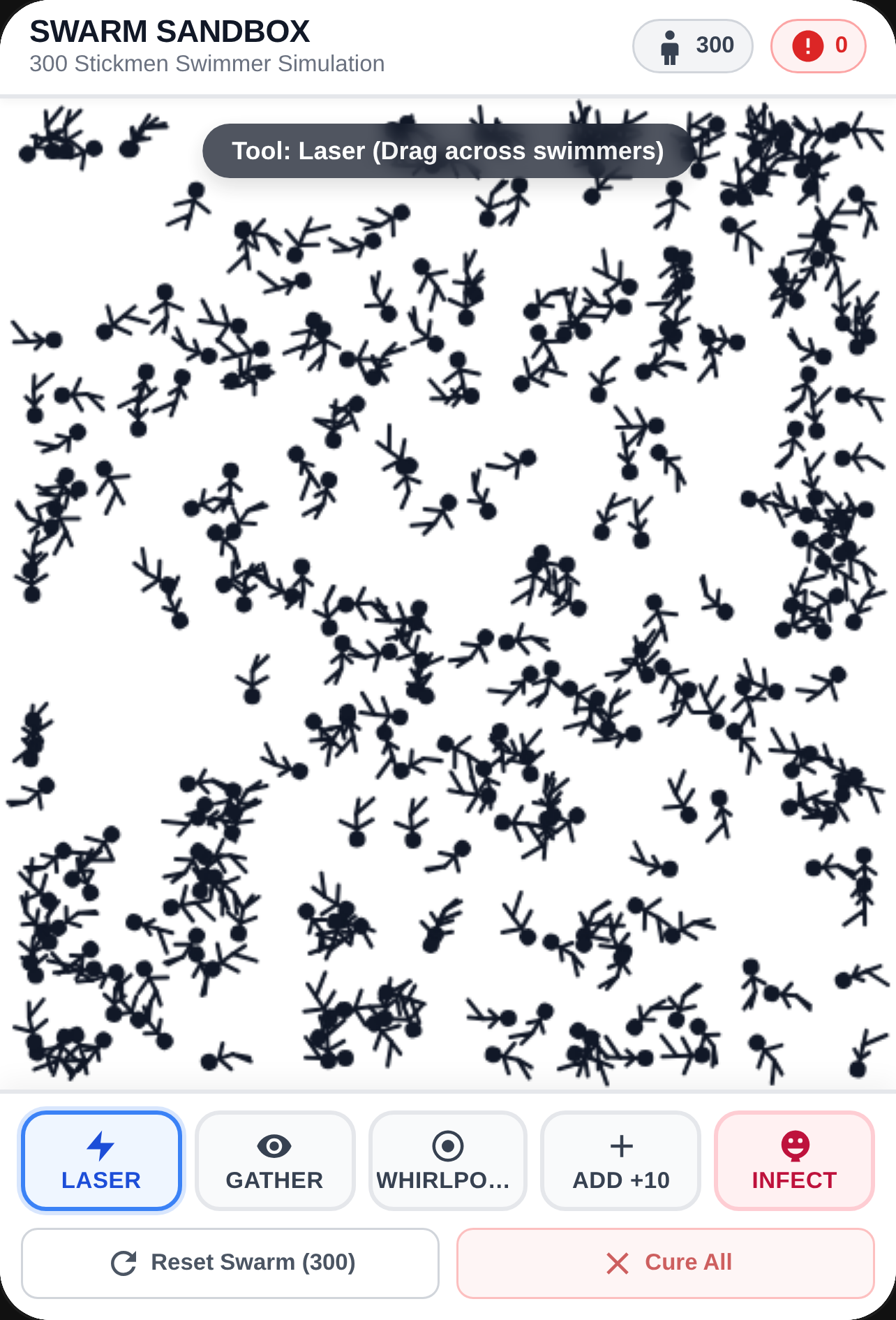 Swarm Sandbox: 300 Stickmen cover