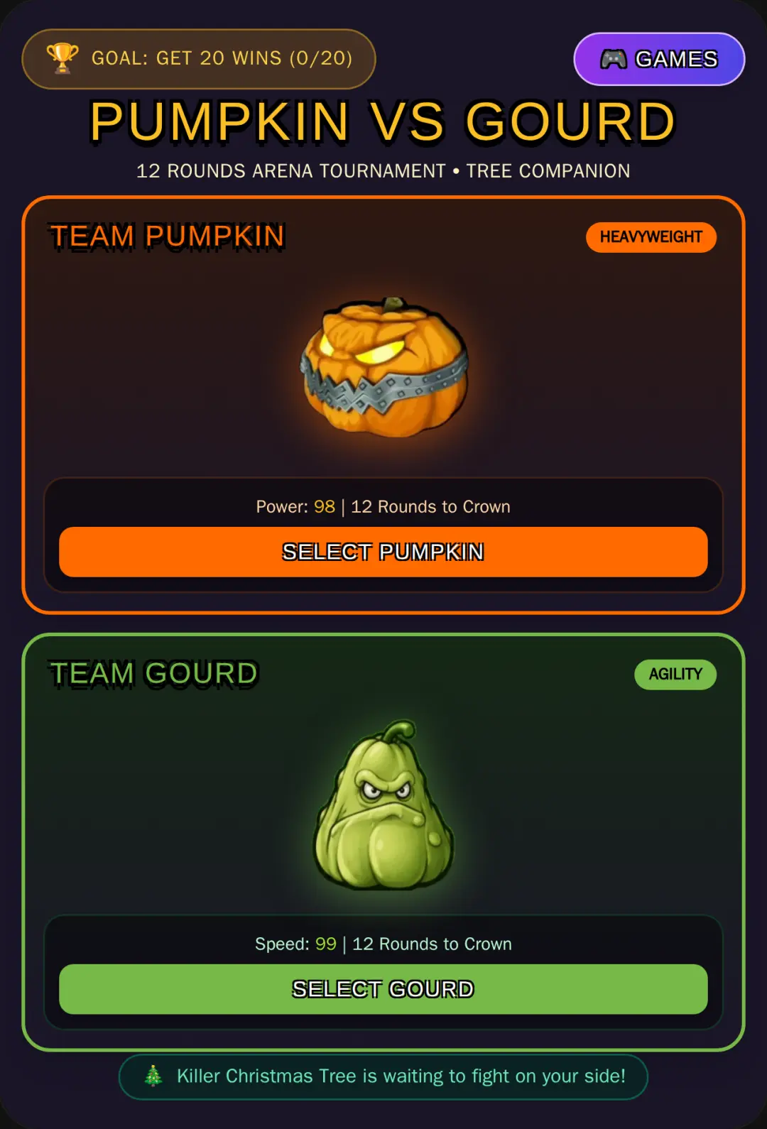 Pumpkin vs Gourd Arena - 12 Rounds Championship cover