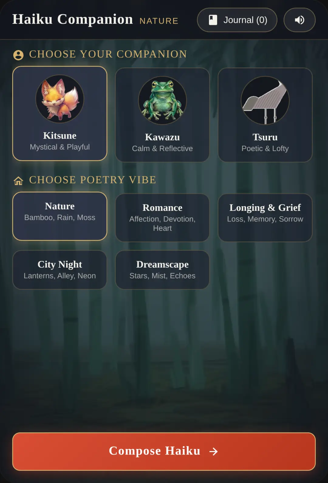 Haiku Companion Generator — Nocturne Poetry Studio cover