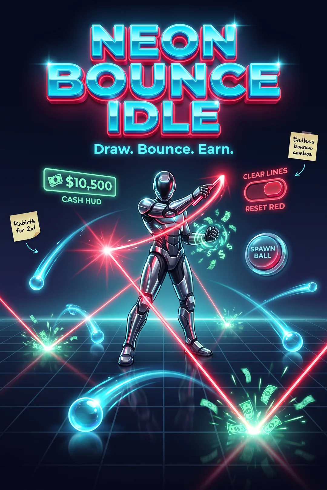 Neon Bounce Idle